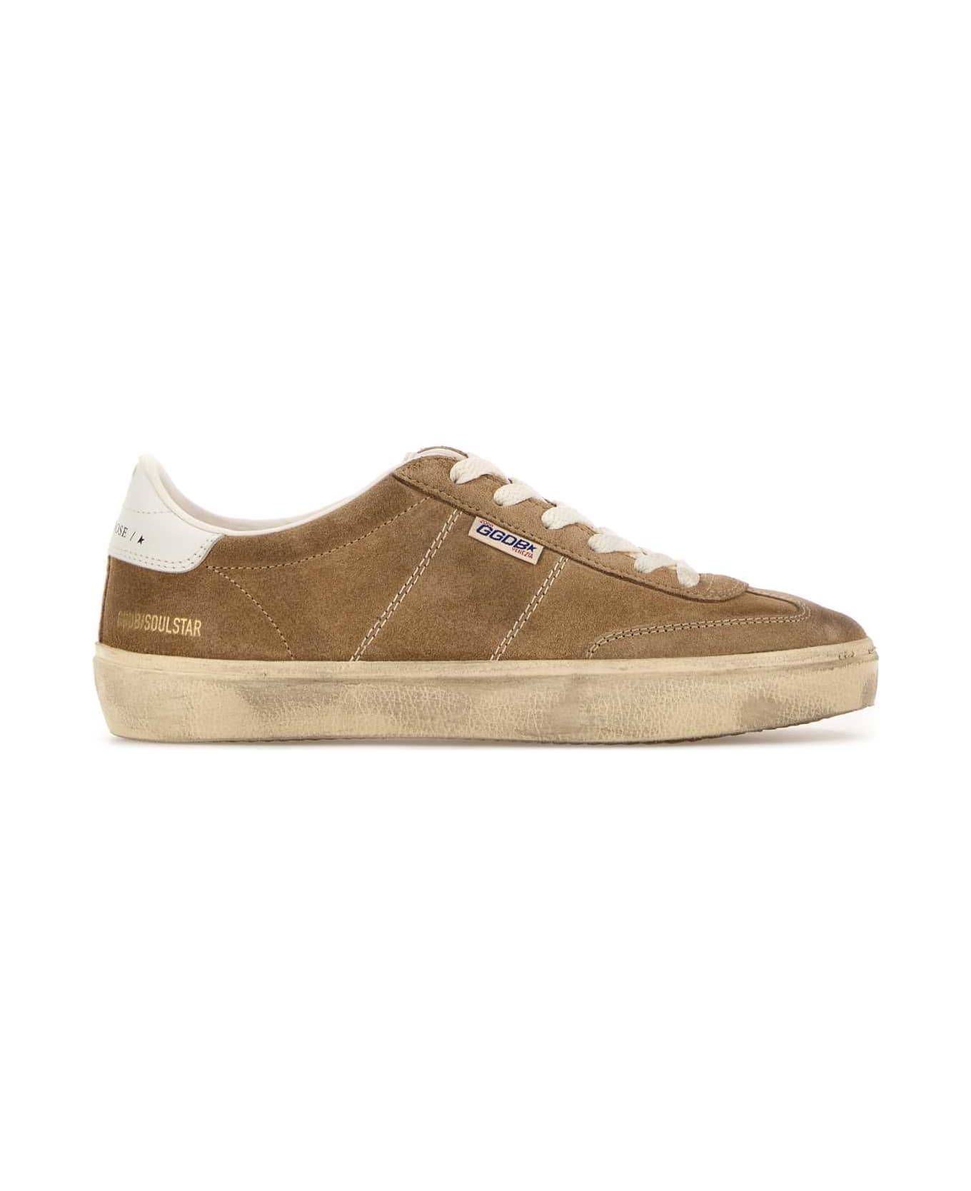 Golden Goose Beige Suede Soul Star Sneakers - TOBACCOWHITEMILK