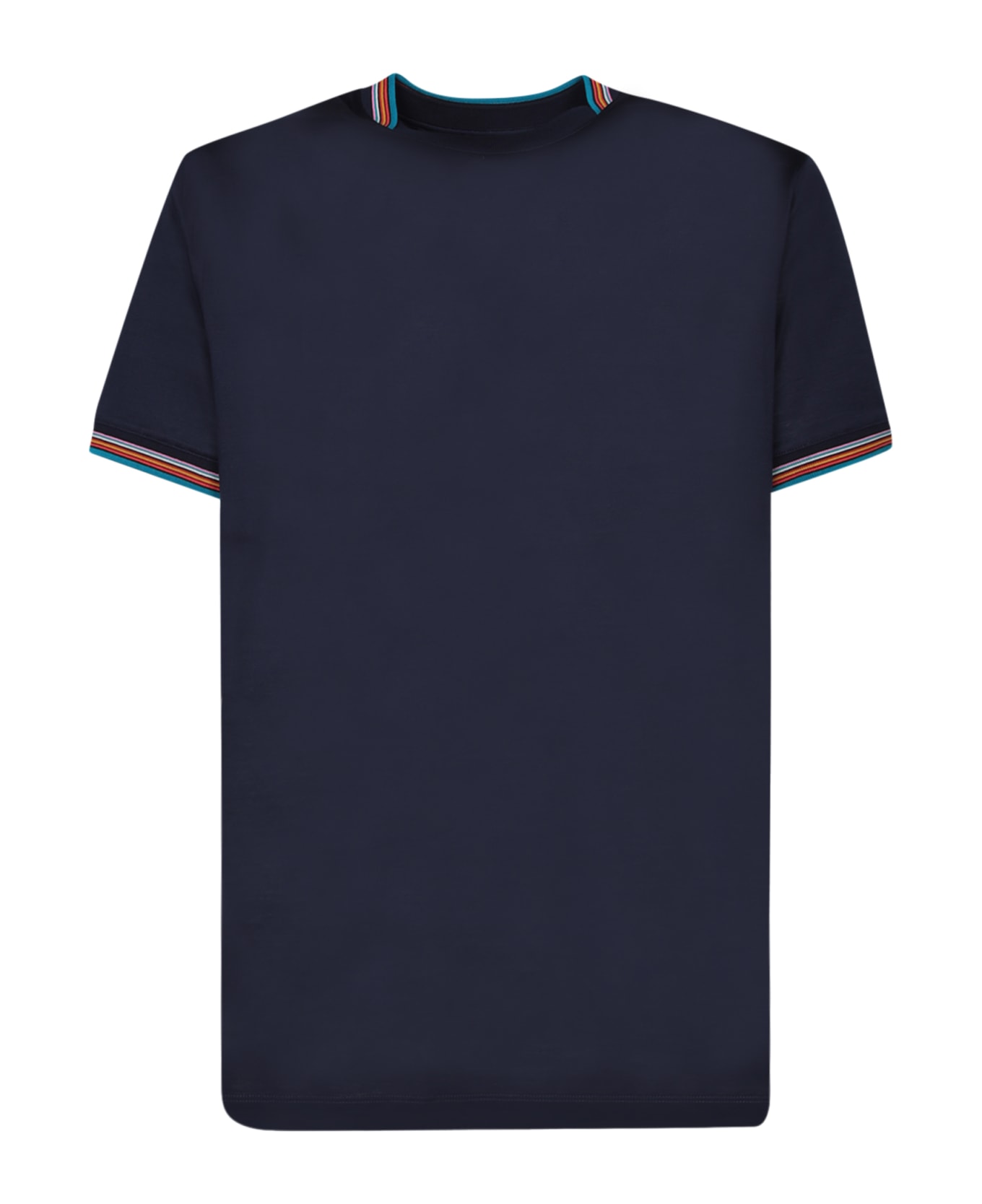 Paul Smith Stripe Detail Cotton T-shirt - Dk na