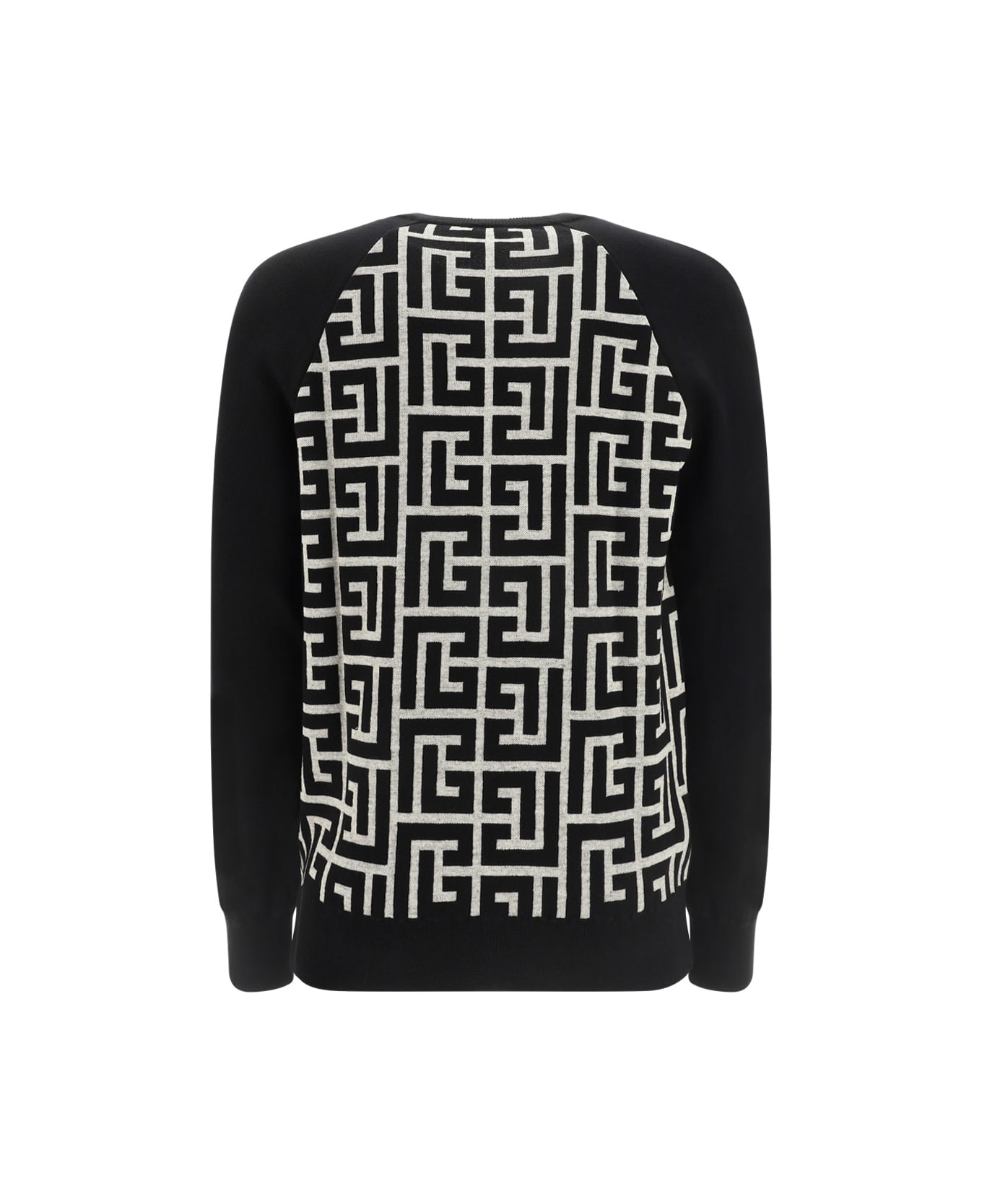 Balmain Mongram Sweater - Noir/ivoire ニットウェア