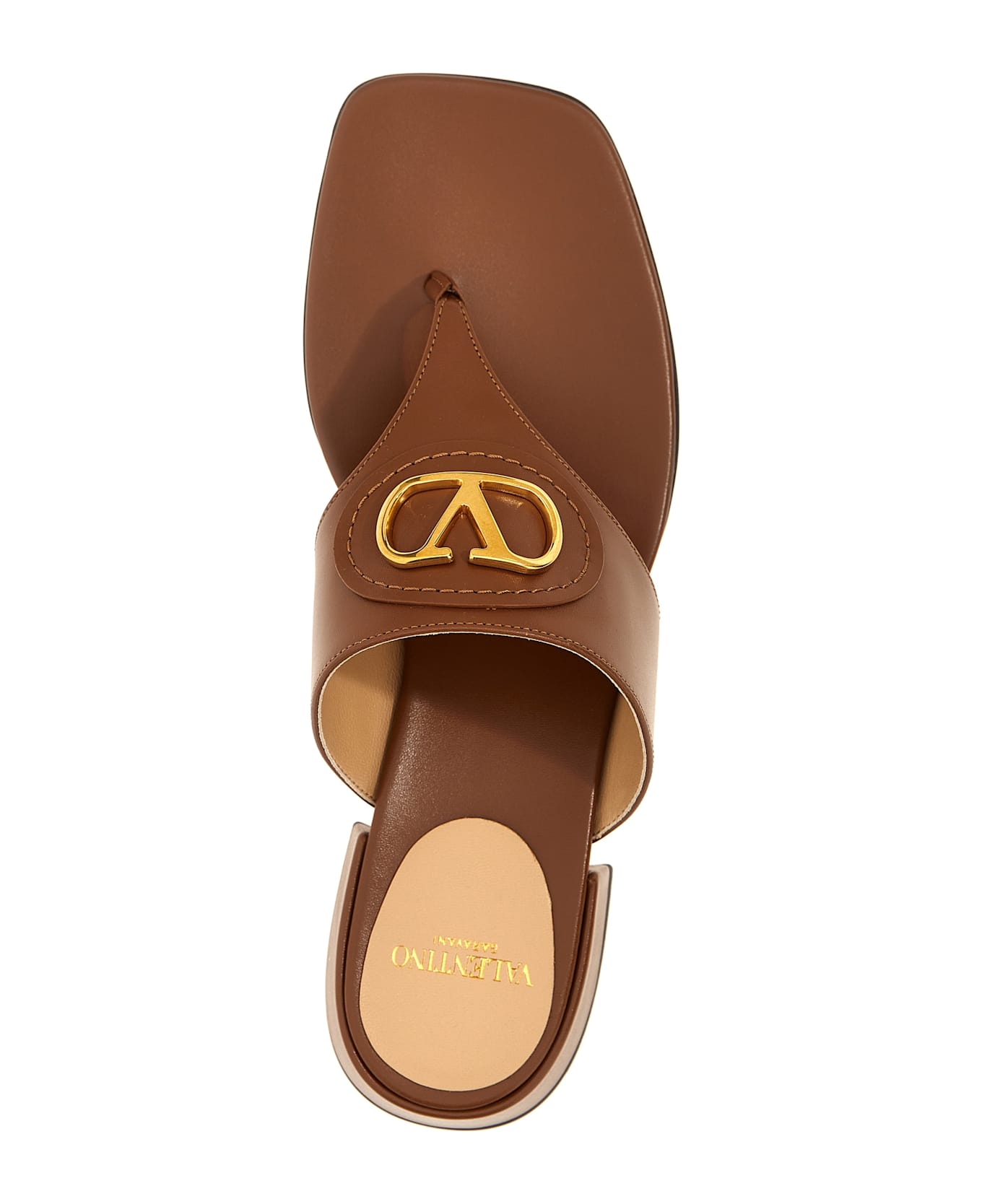 Valentino Garavani Vlogo Signature Sandals - Brown