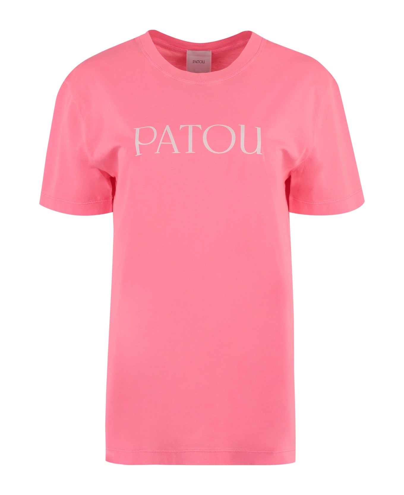Patou Essential Logo Neon Pink Cotton T-shirt - Pink Tシャツ