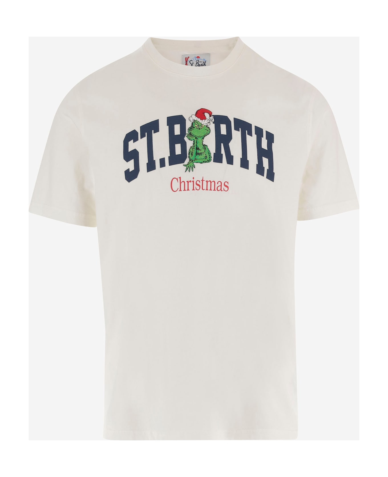 MC2 Saint Barth Cotton T-shirt With Logo - White