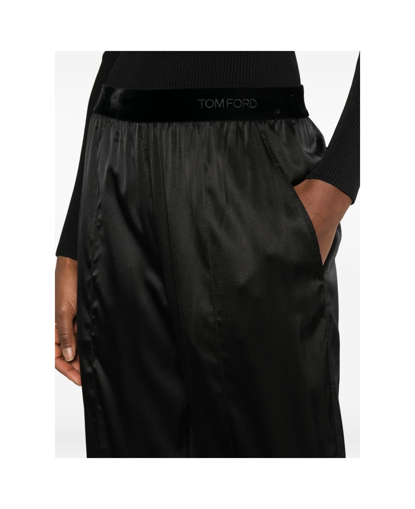 Tom Ford Pajama Silk Trousers - Black