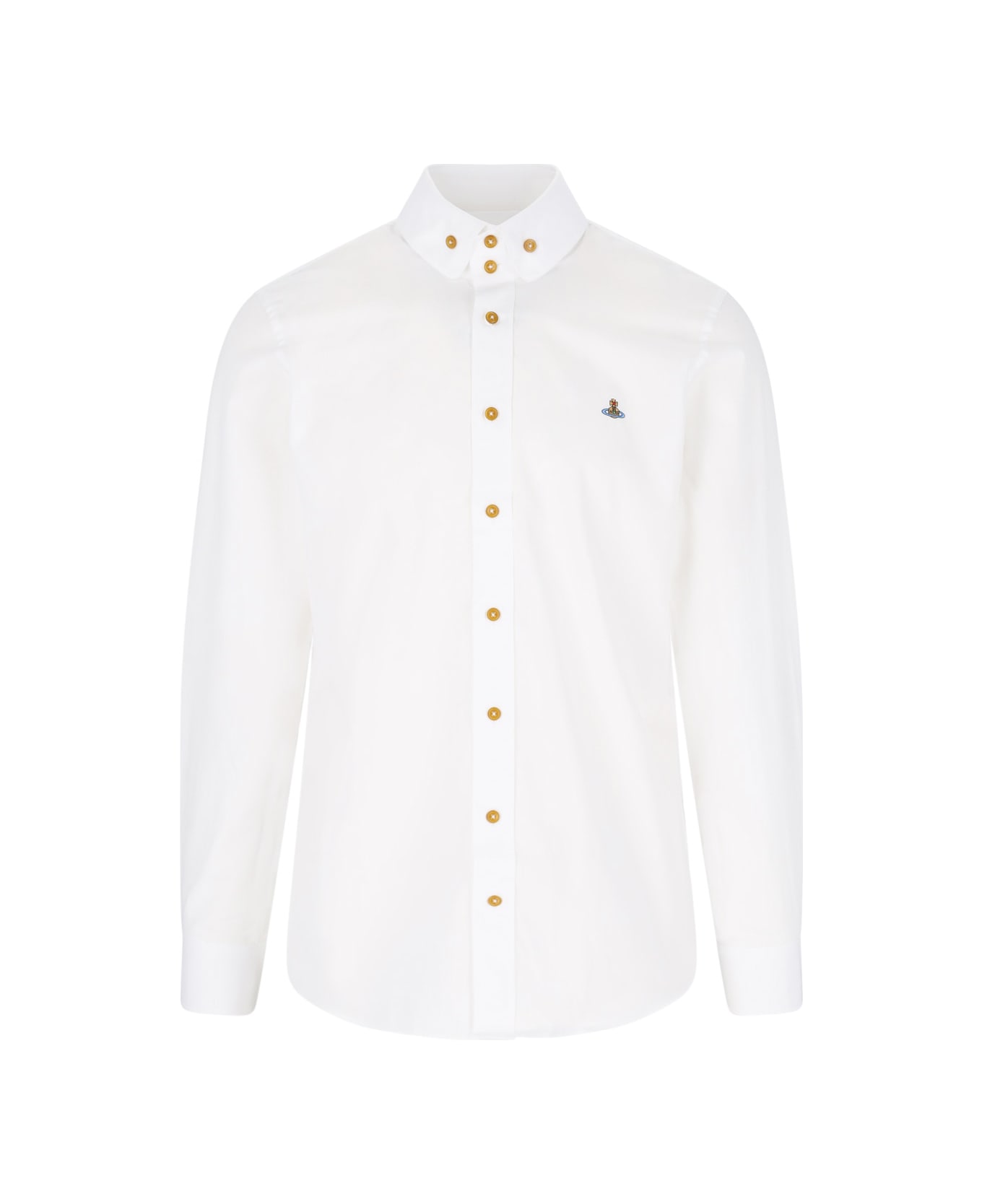 Vivienne Westwood 
two Button Krall
 Shirt - White