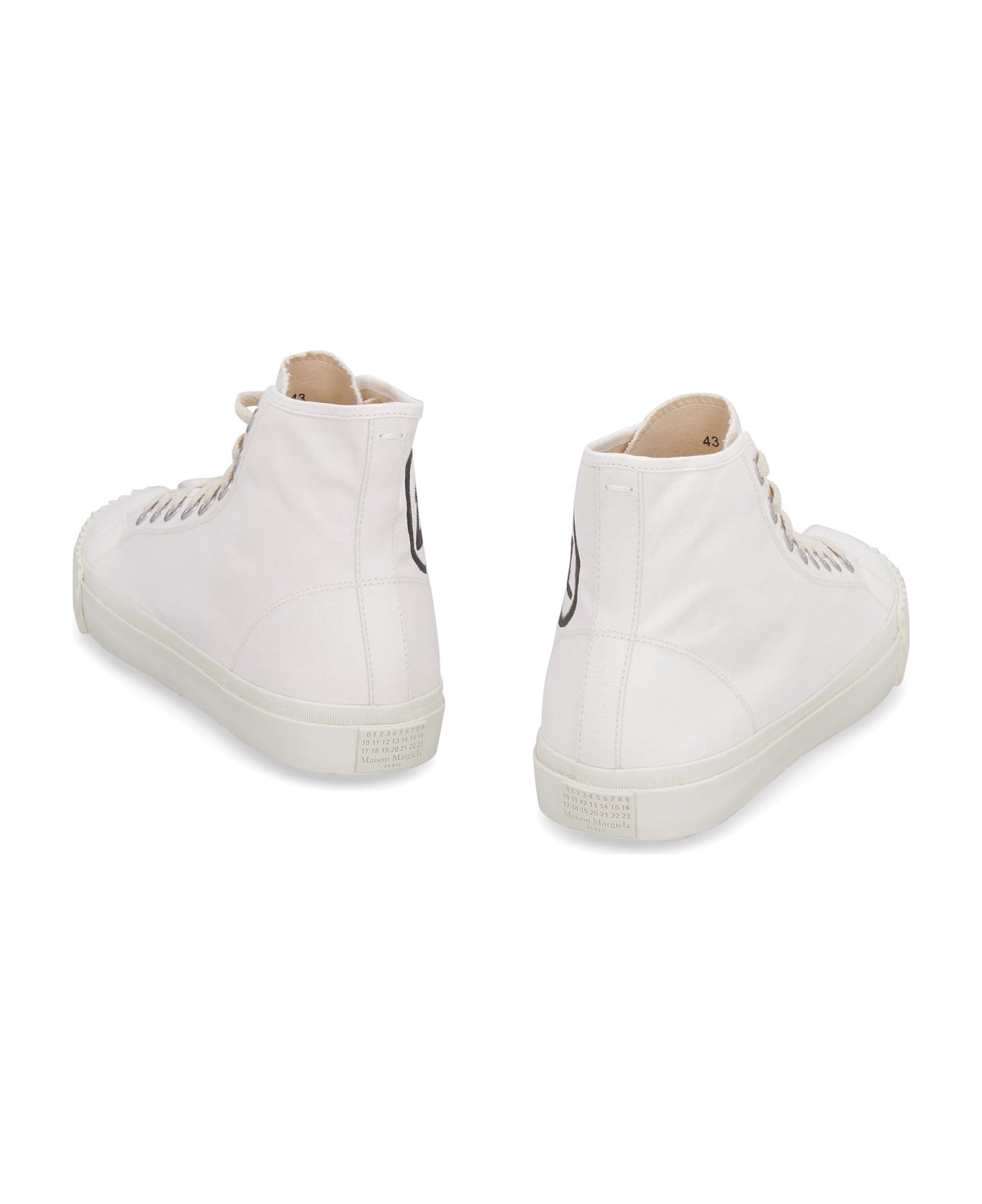 Maison Margiela Tabi Canvas High-top Sneakers - White