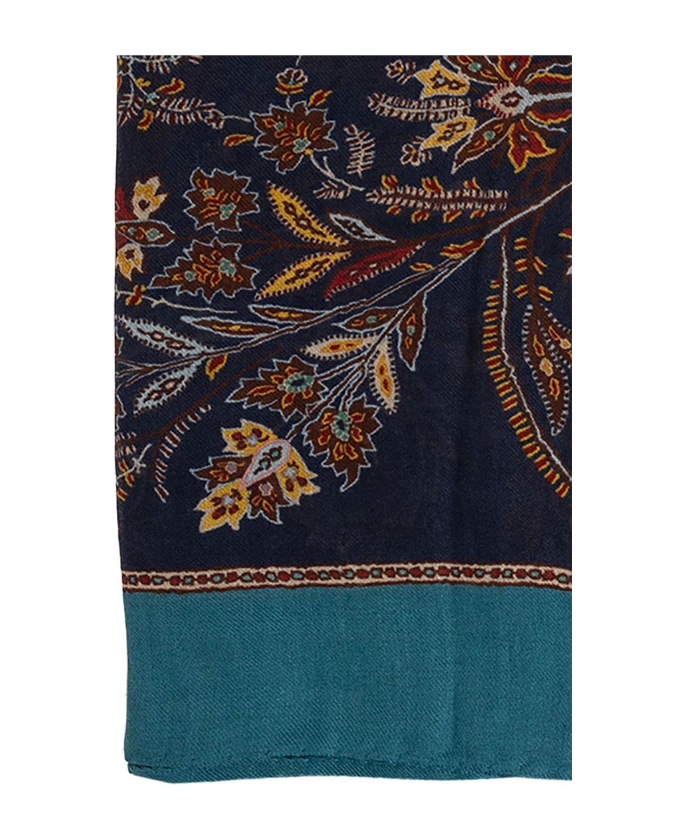 Etro Paisley-printed Frayed-edge Scarf - MultiColour スカーフ