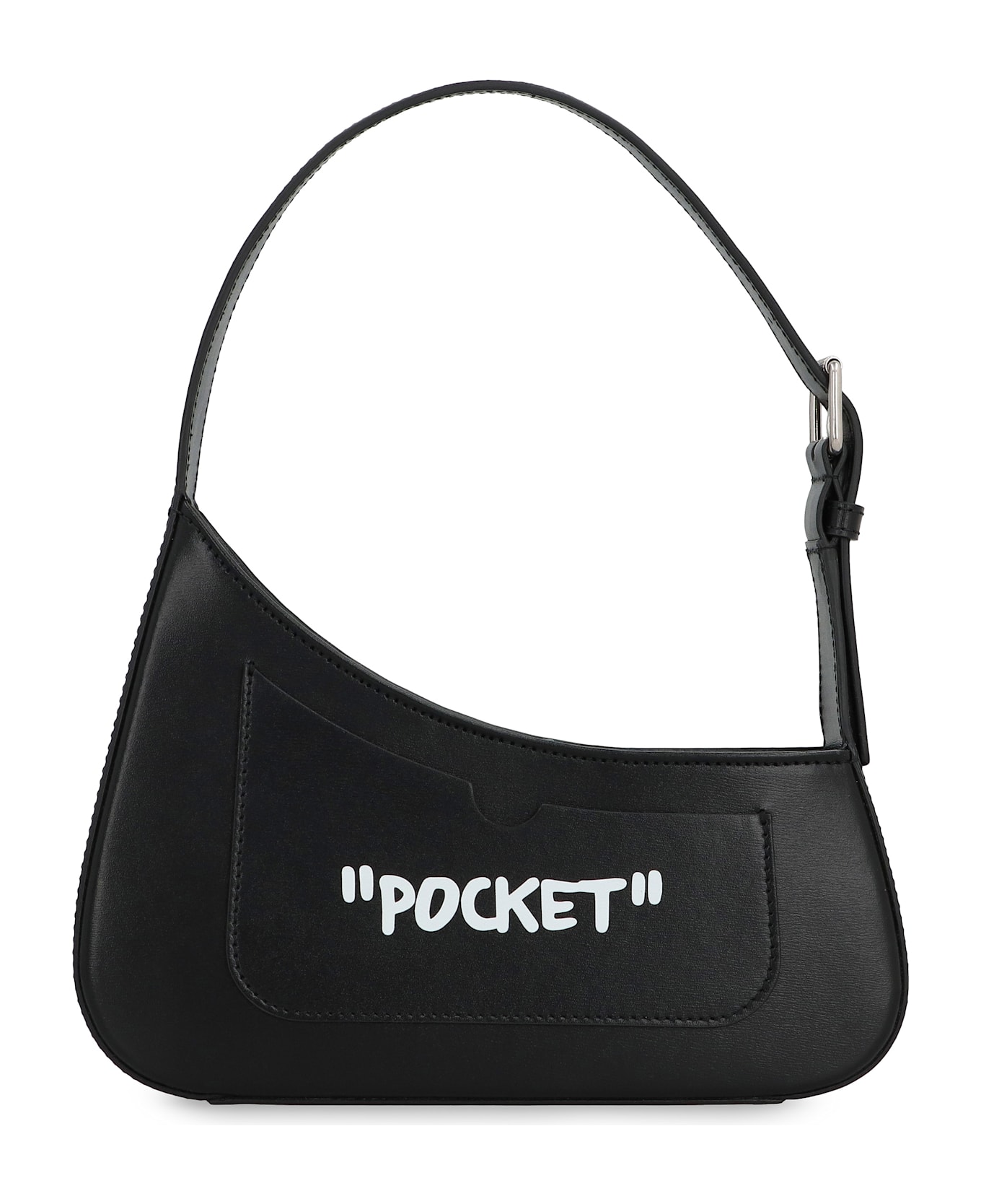 Off-White Jitney Leather Shoulder Bag - black