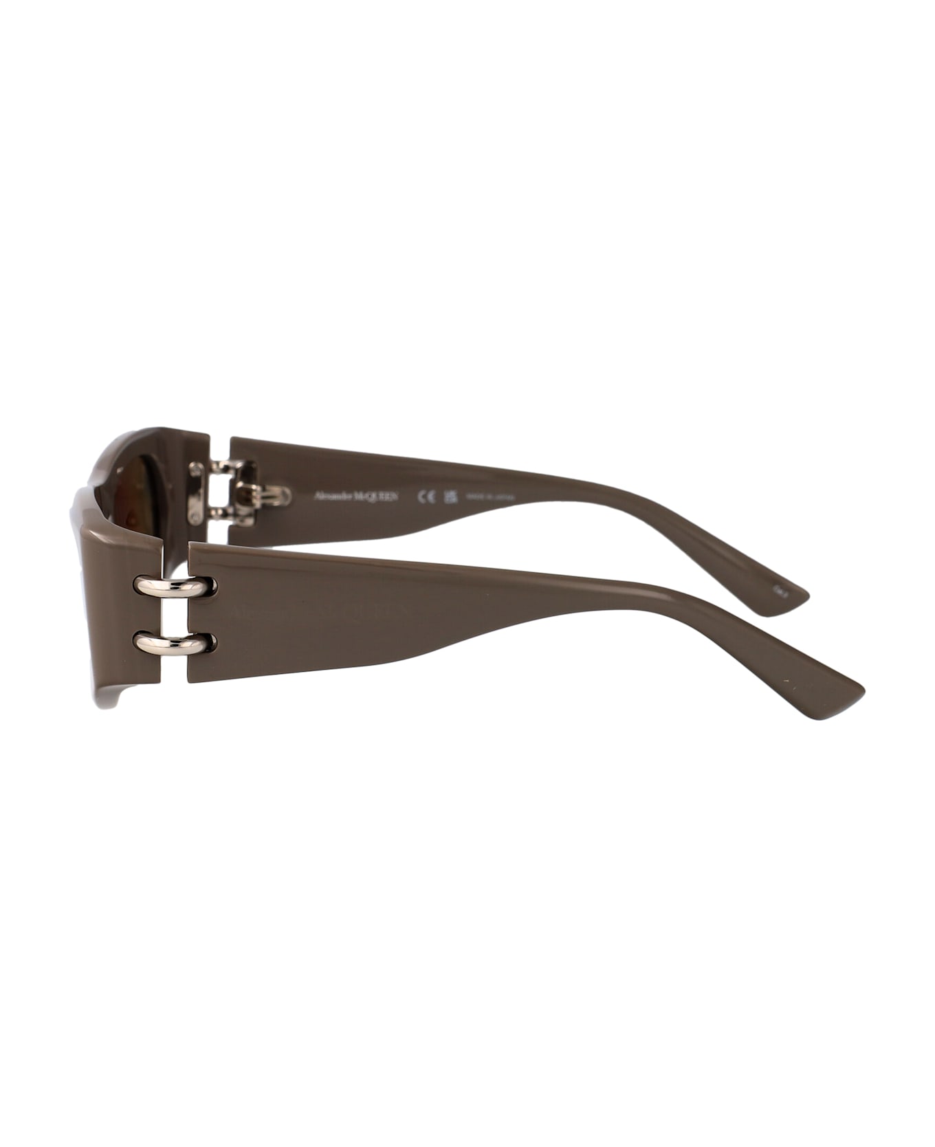 Alexander McQueen Eyewear Am0471s Sunglasses - BROWN-BROWN-SILVER