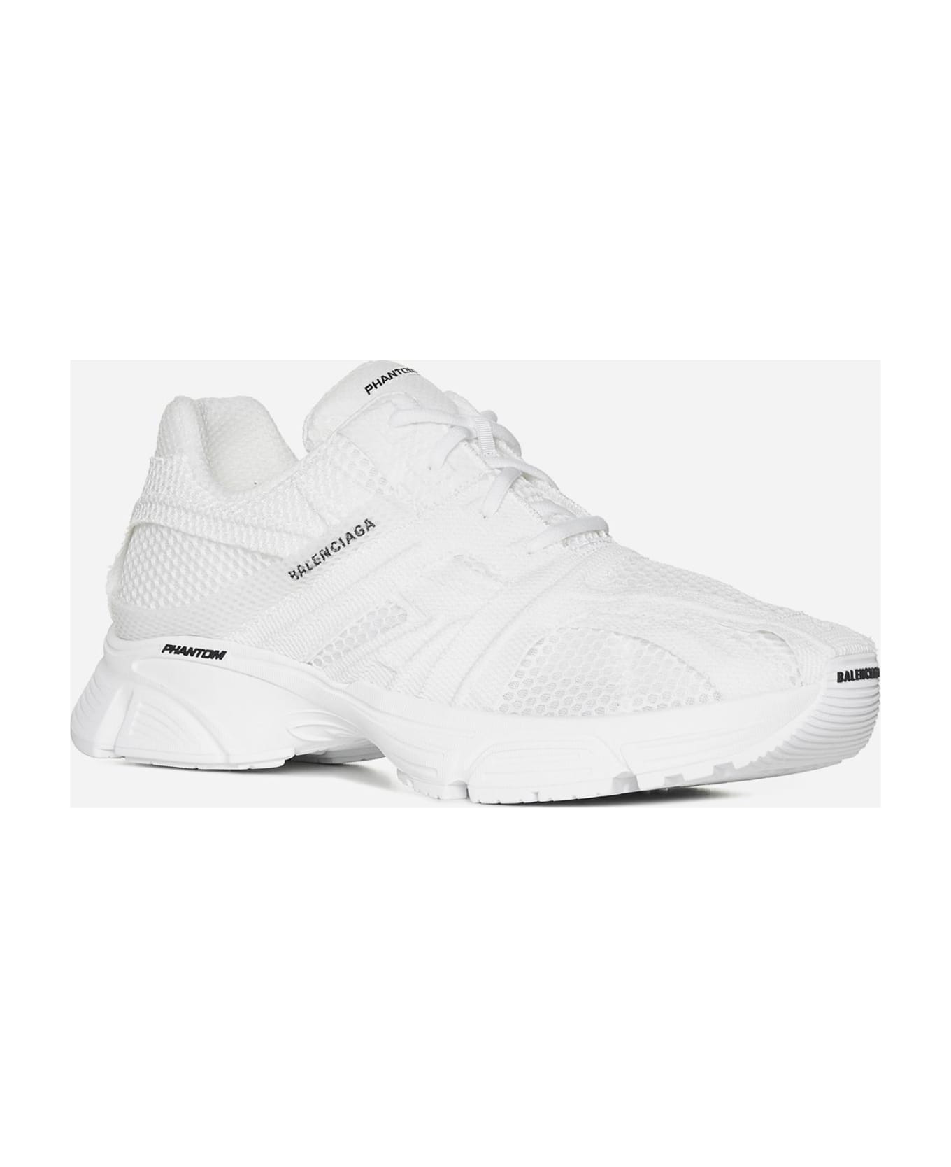 Balenciaga Phantom Mesh Sneakers - WHITE
