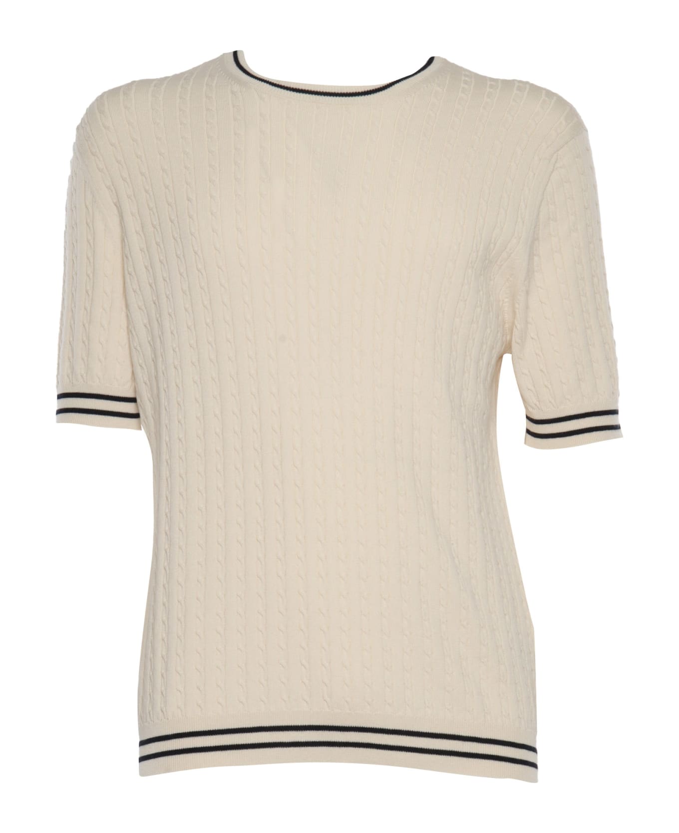 Peserico Knitted T-shirt - WHITE