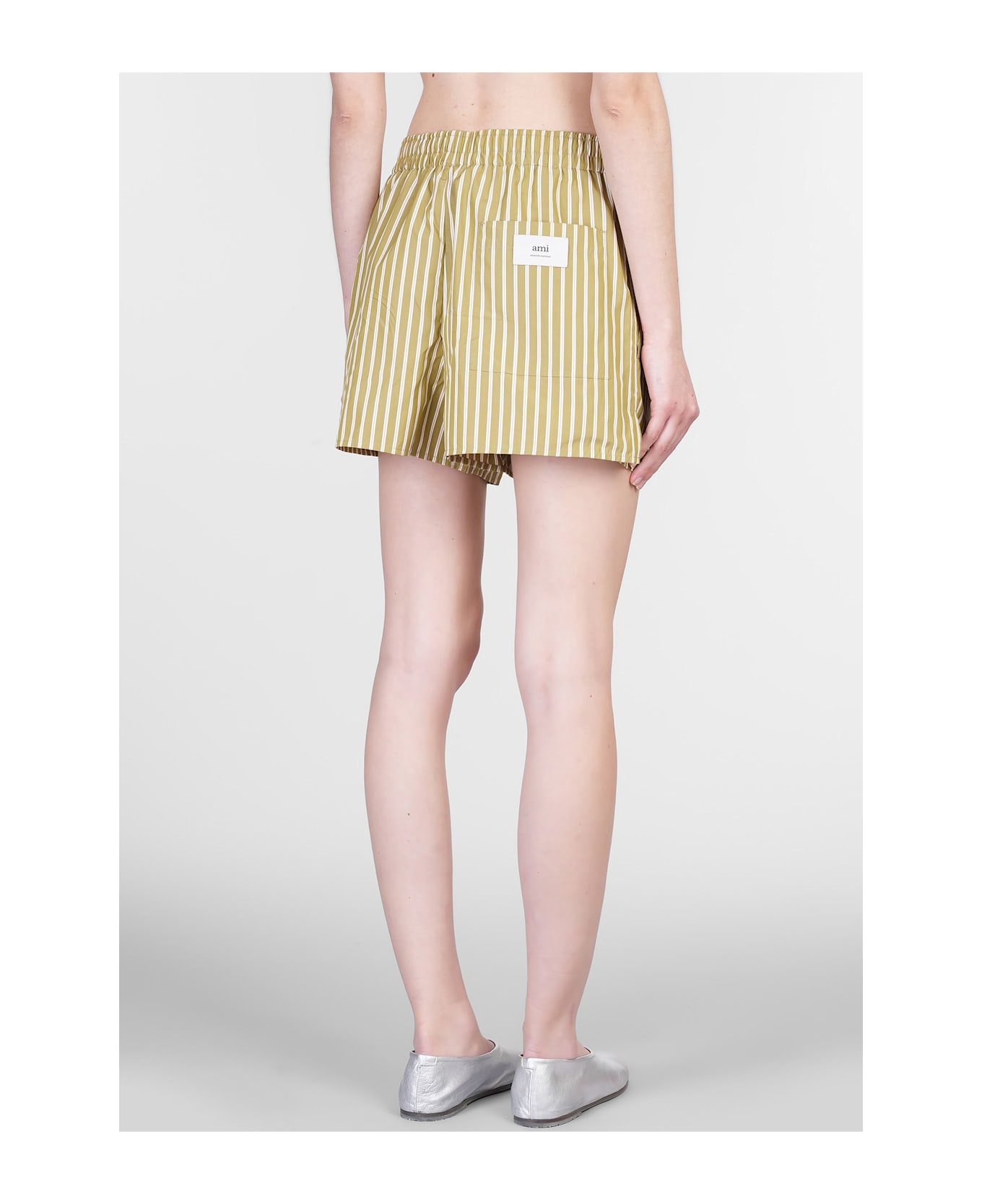 Ami Alexandre Mattiussi Shorts In Green Cotton - green