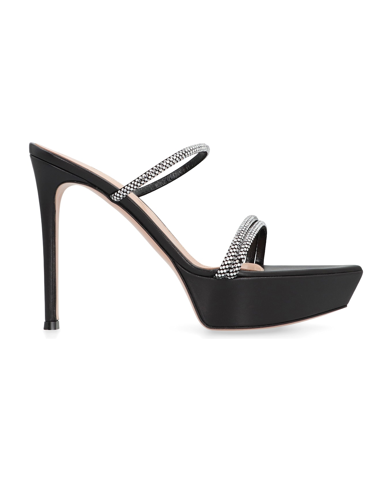 Gianvito Rossi Leather Mules - black