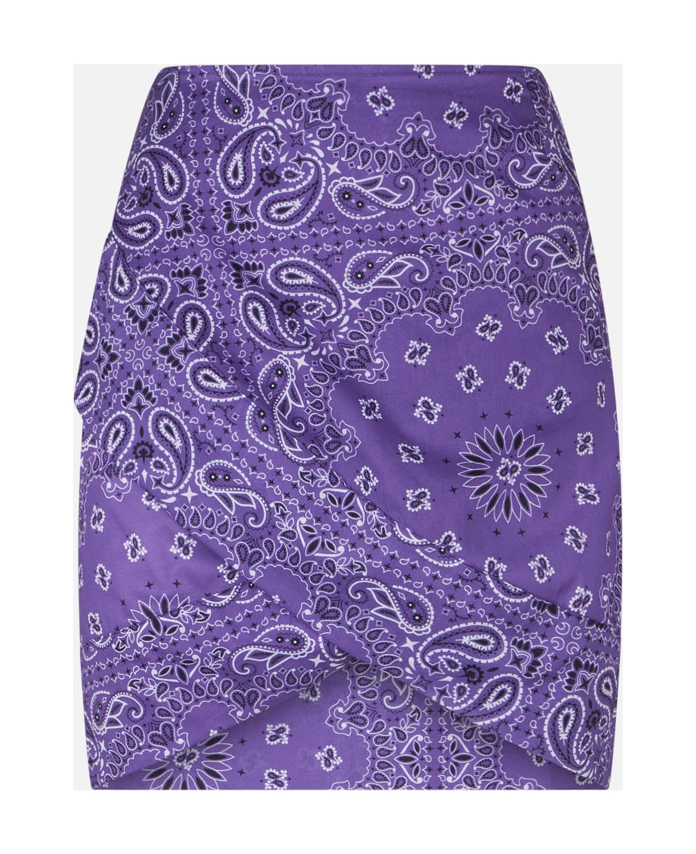 MC2 Saint Barth Woman Cotton Mini Skirt With Bandanna Print - PINK