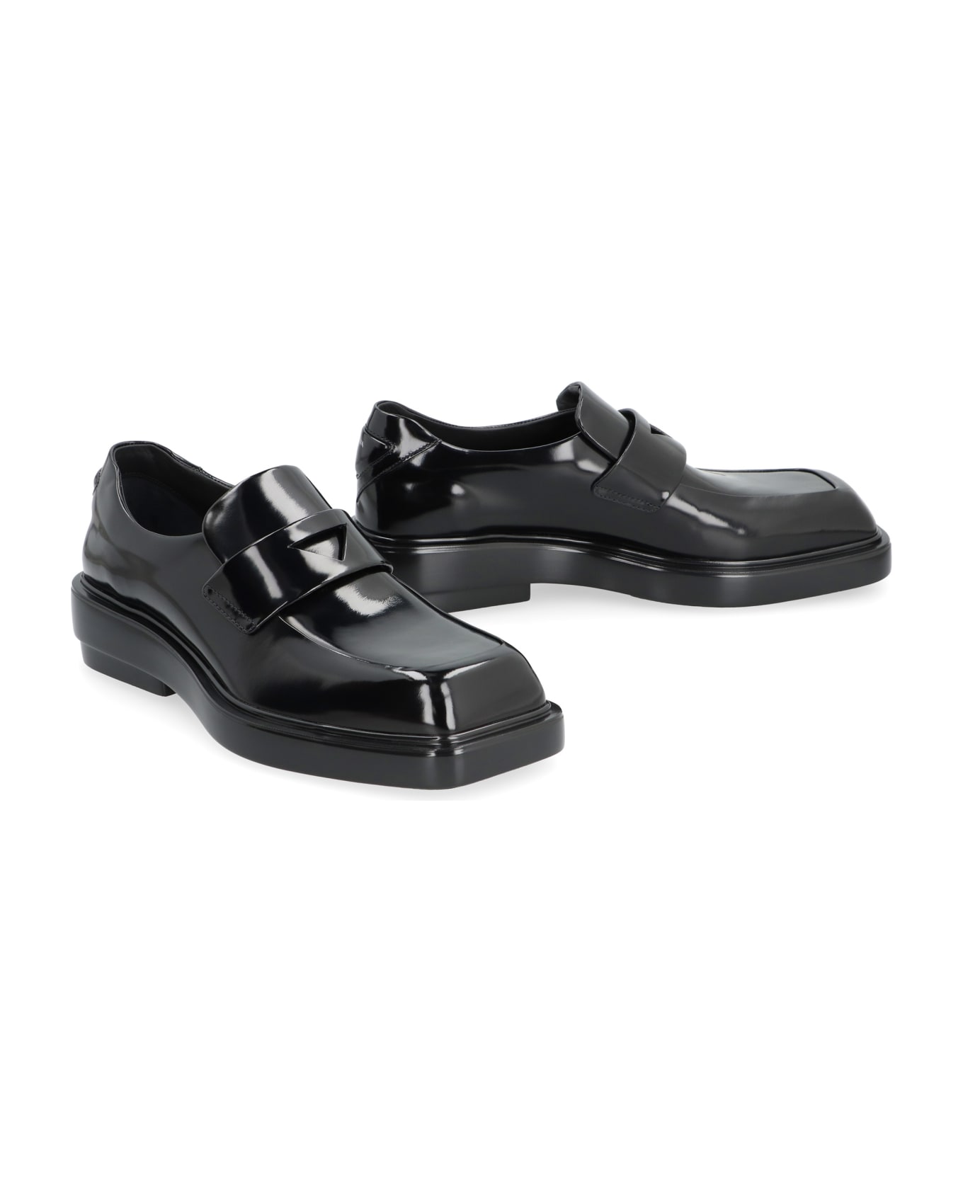 Prada Leather Loafers - black フラットシューズ