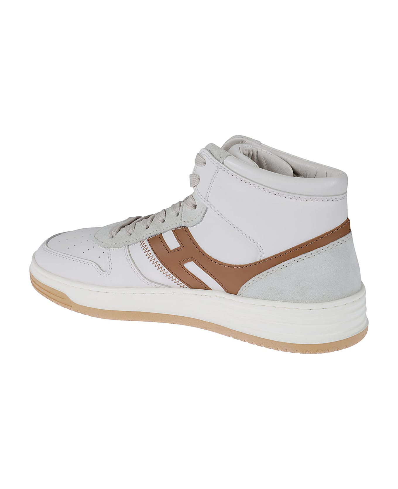 Hogan H630 Leather High-top Sneakers - X Bianca Camel