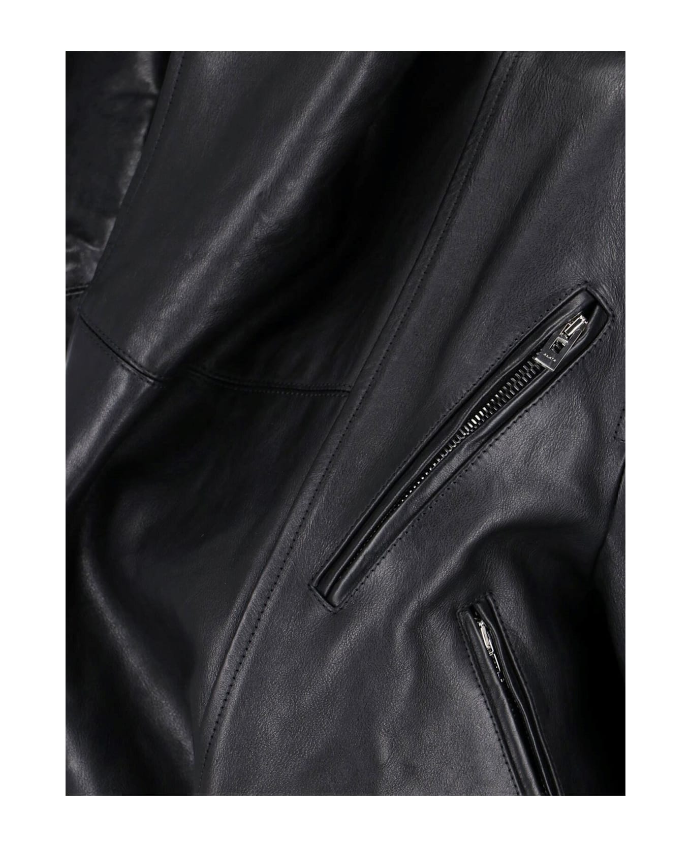 Alaia 
biker
 Hooded Jacket - Black