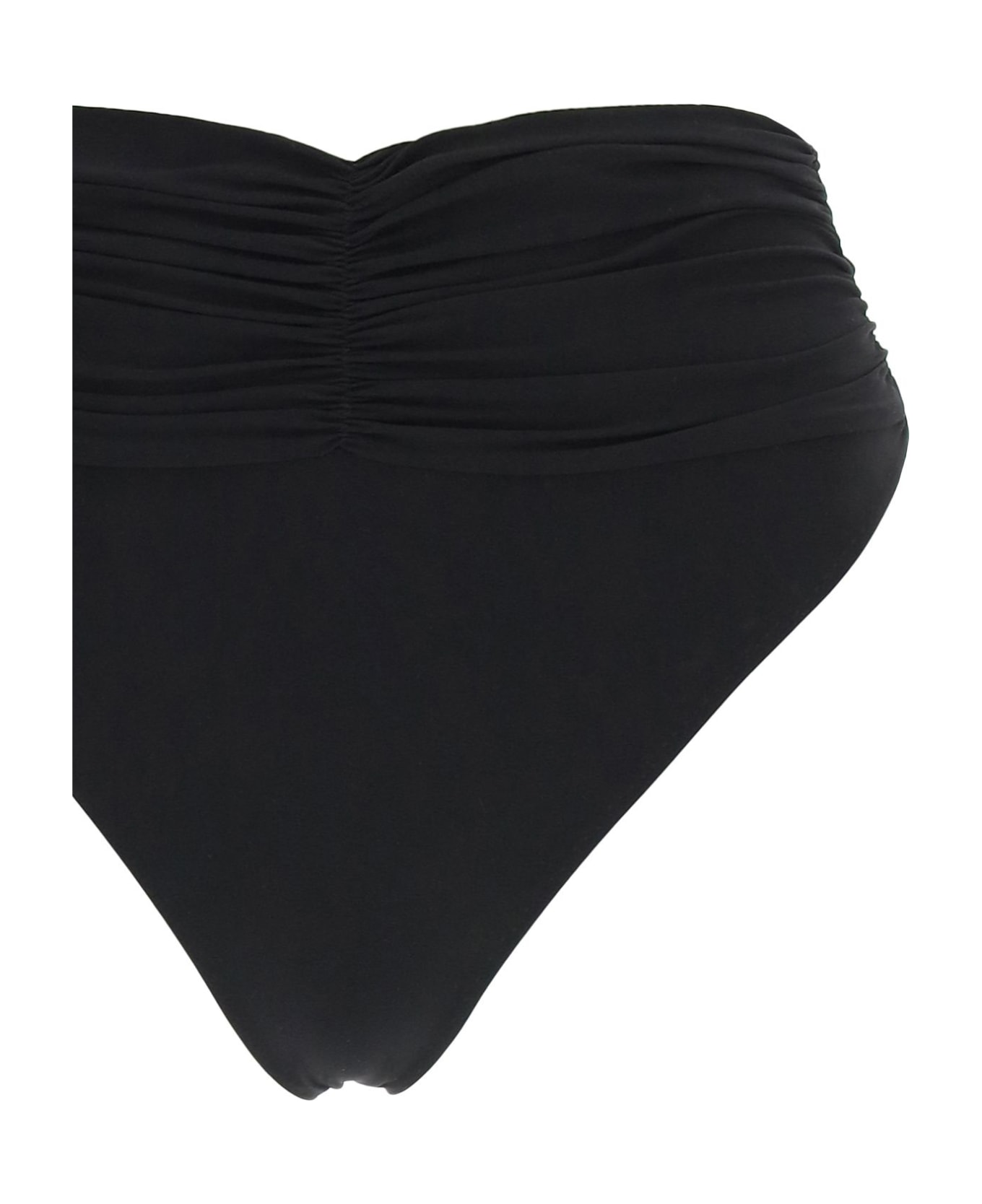 Magda Butrym High-waisted Bikini Slip With Flower Clip - BLACK (Black)