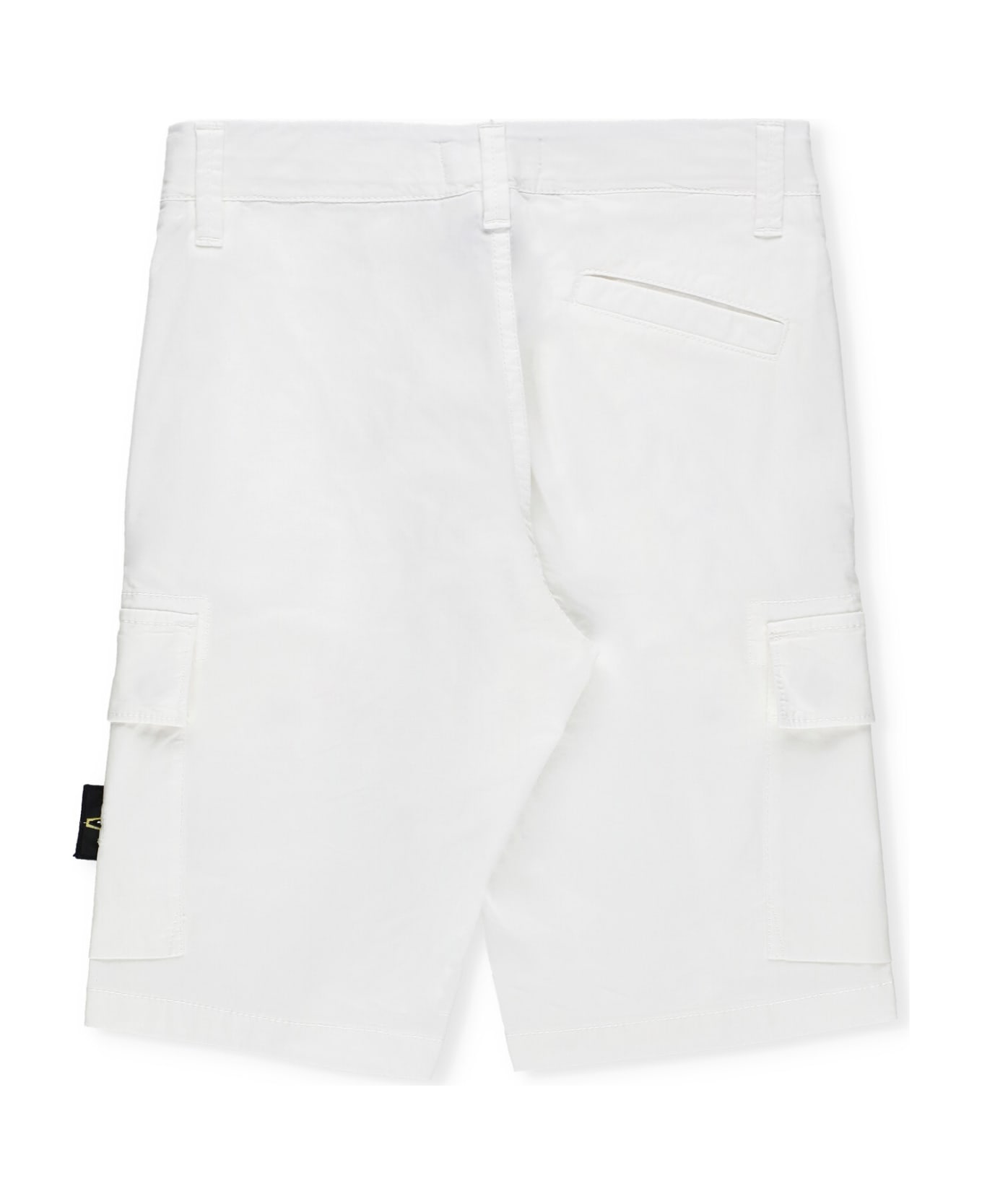 Stone Island Cotton Bermuda Shorts - White ボトムス