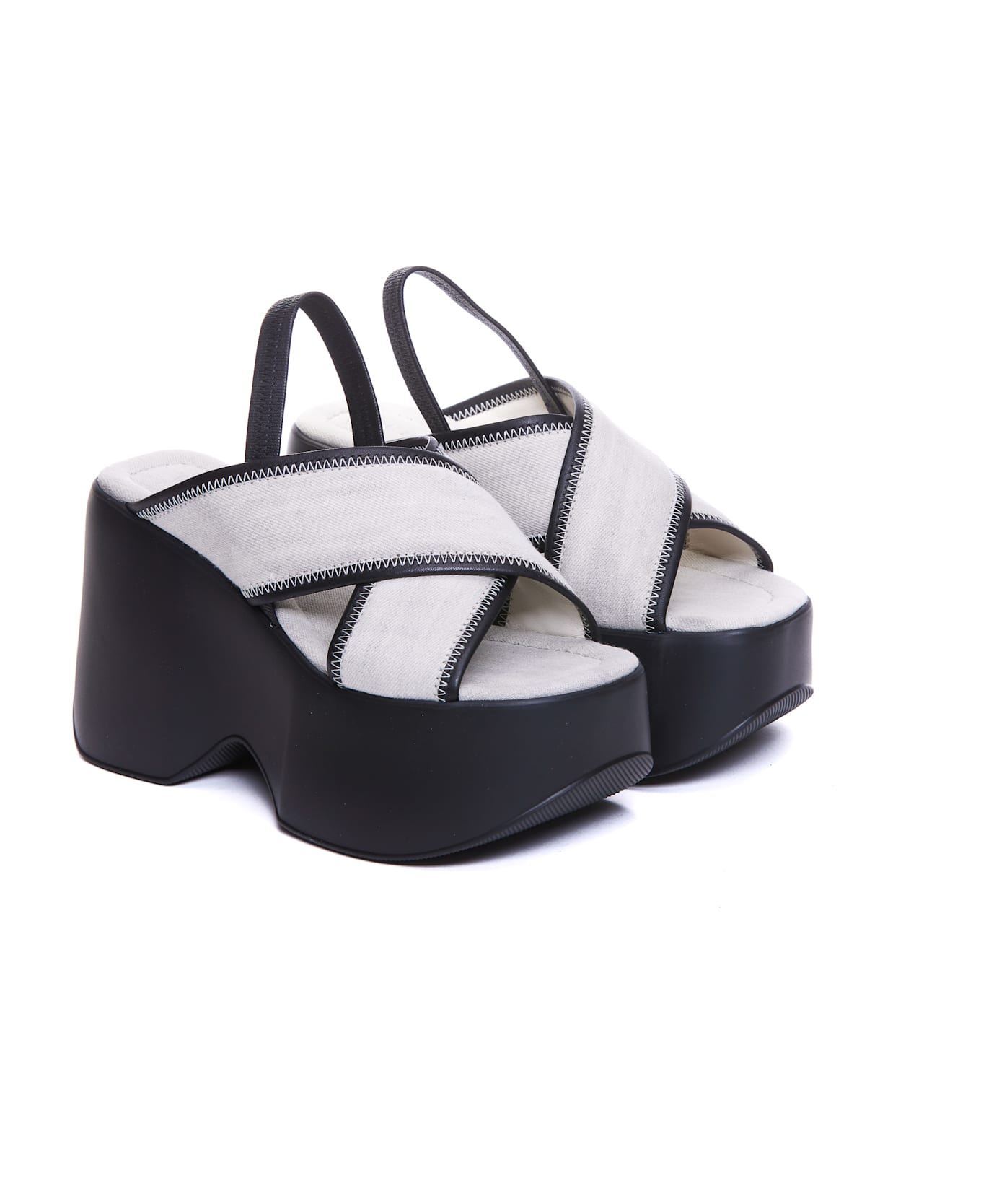 Vic Matié Platform Sandals - Black