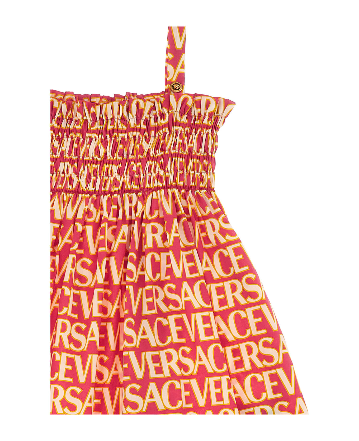 Versace 'versace Allover Kids' Capsule La Vacanza Dress - Multicolor