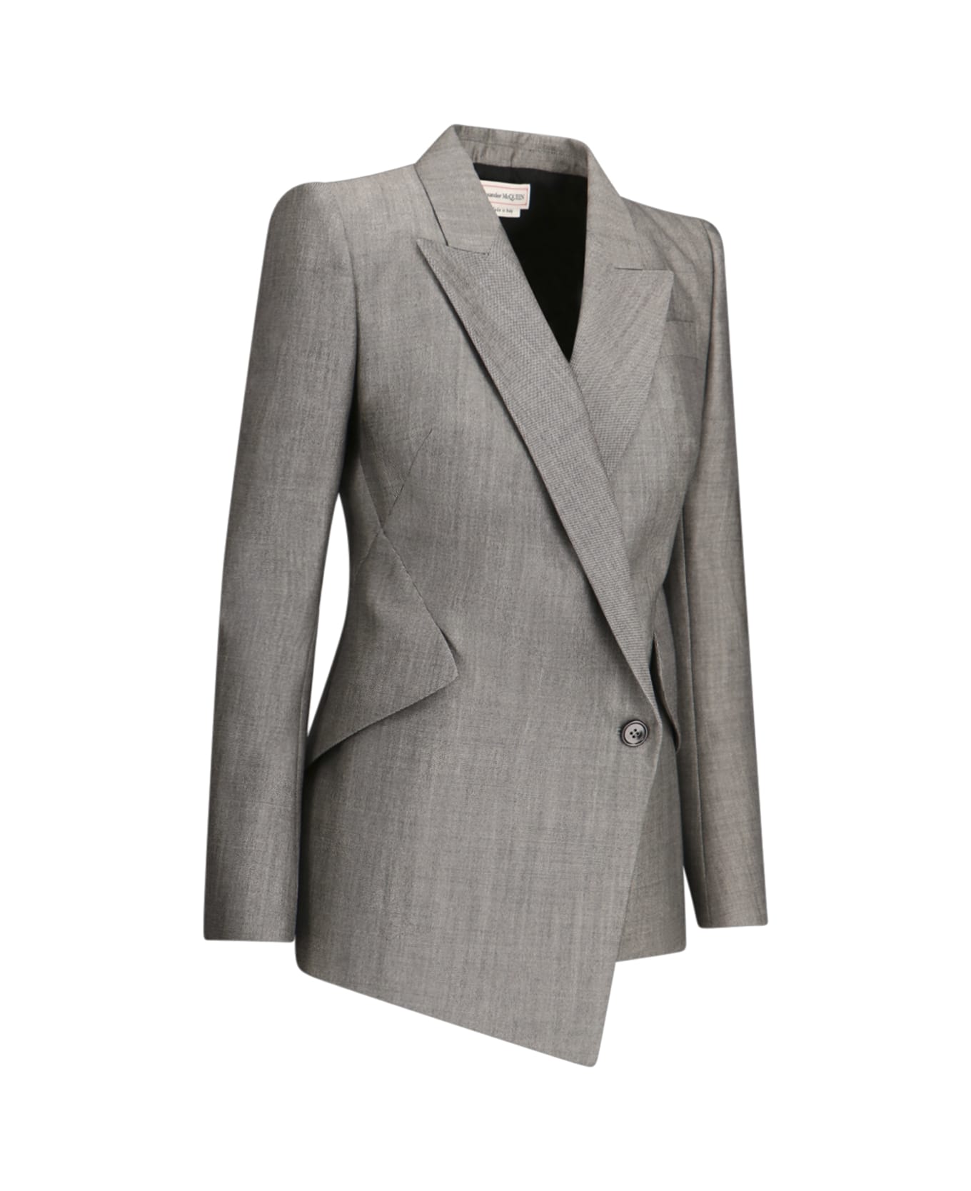 Alexander McQueen Single Buttoned Blazer - Grey