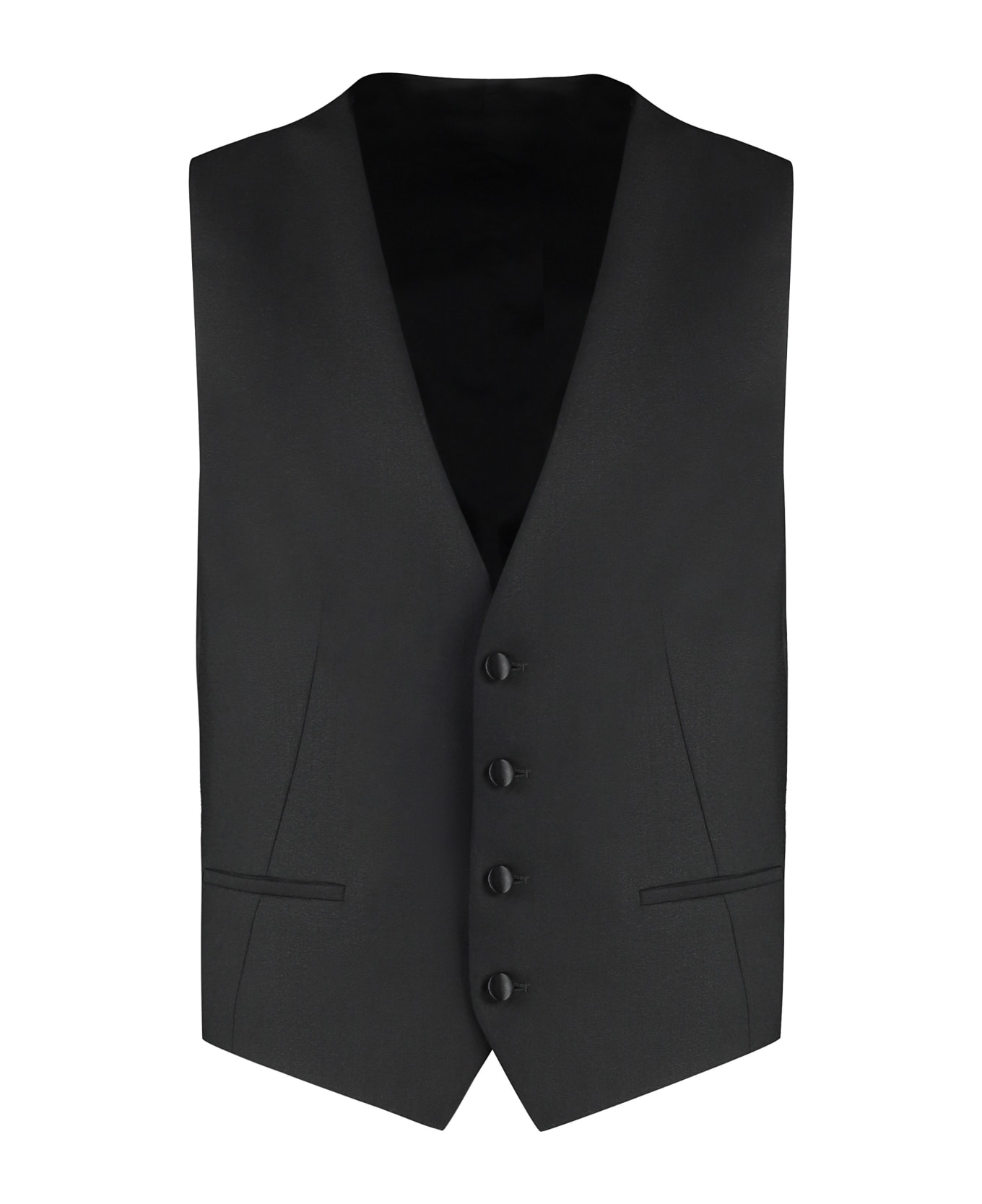 Z Zegna Wool Vest - black