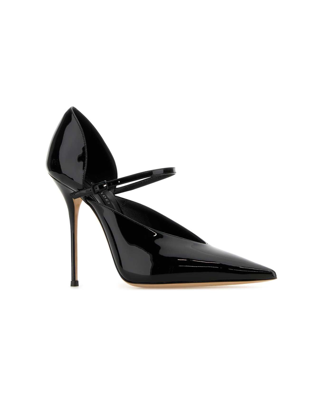 Casadei Black Leather Tiffany Pumps - NERO