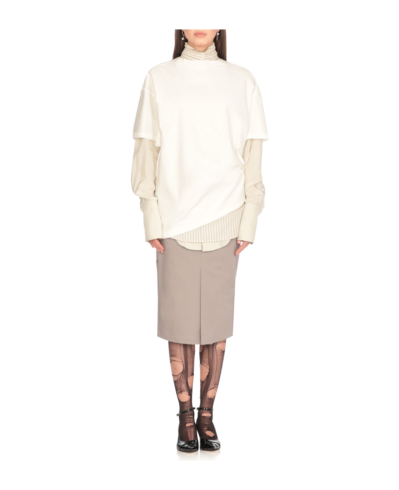 Maison Margiela Cotton Skirt - Grey