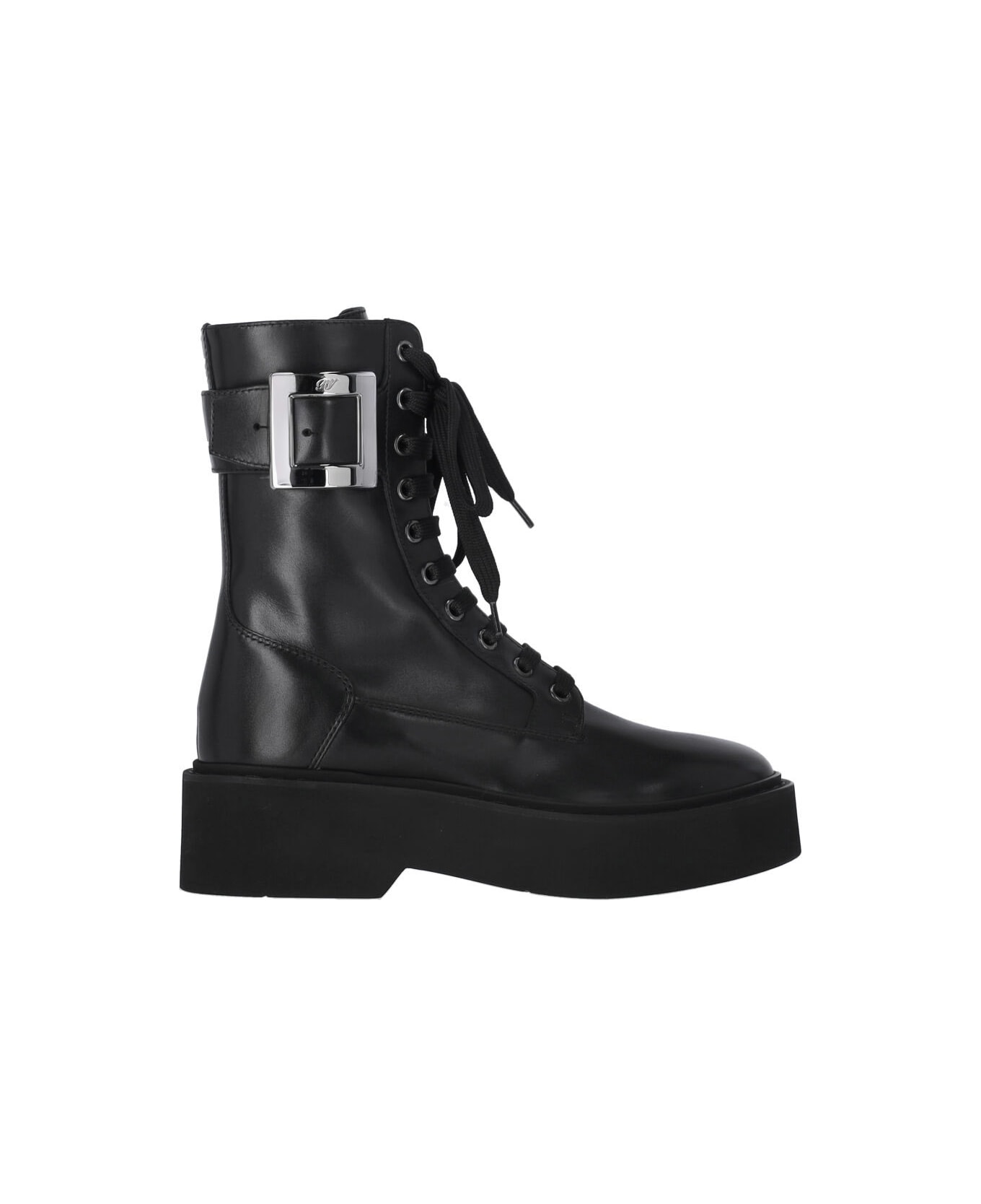 Roger Vivier 'viv' Rangers Amphibious Boots - Black  