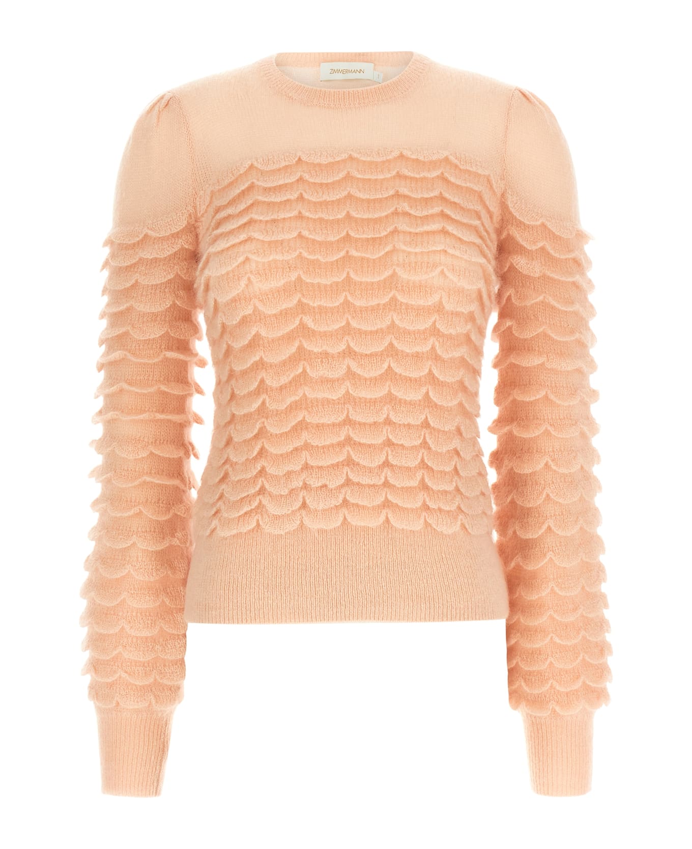 Zimmermann 'hypnotic Scallop' Sweater - Pink