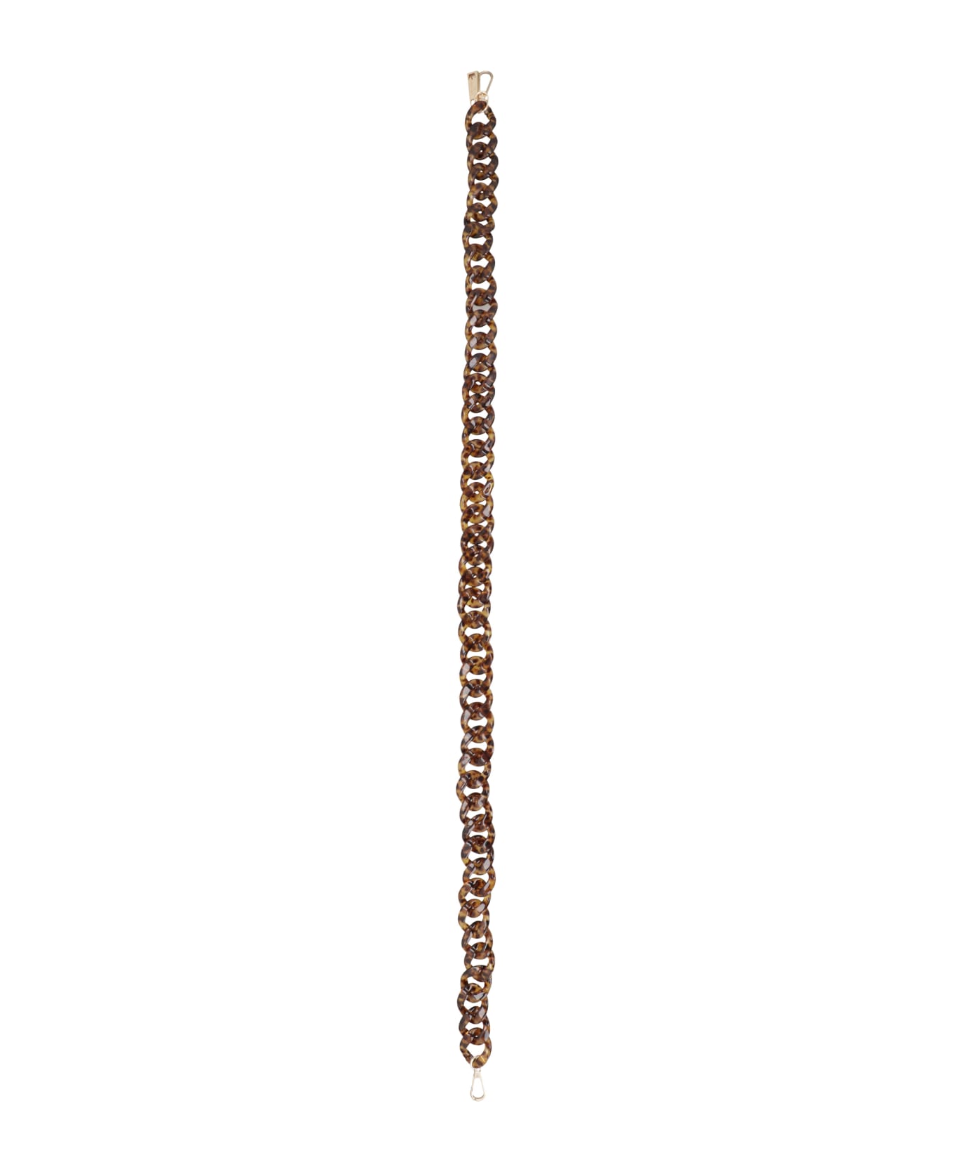 LaMilanesa Tortoiseshell Chain Shoulder Strap - brown