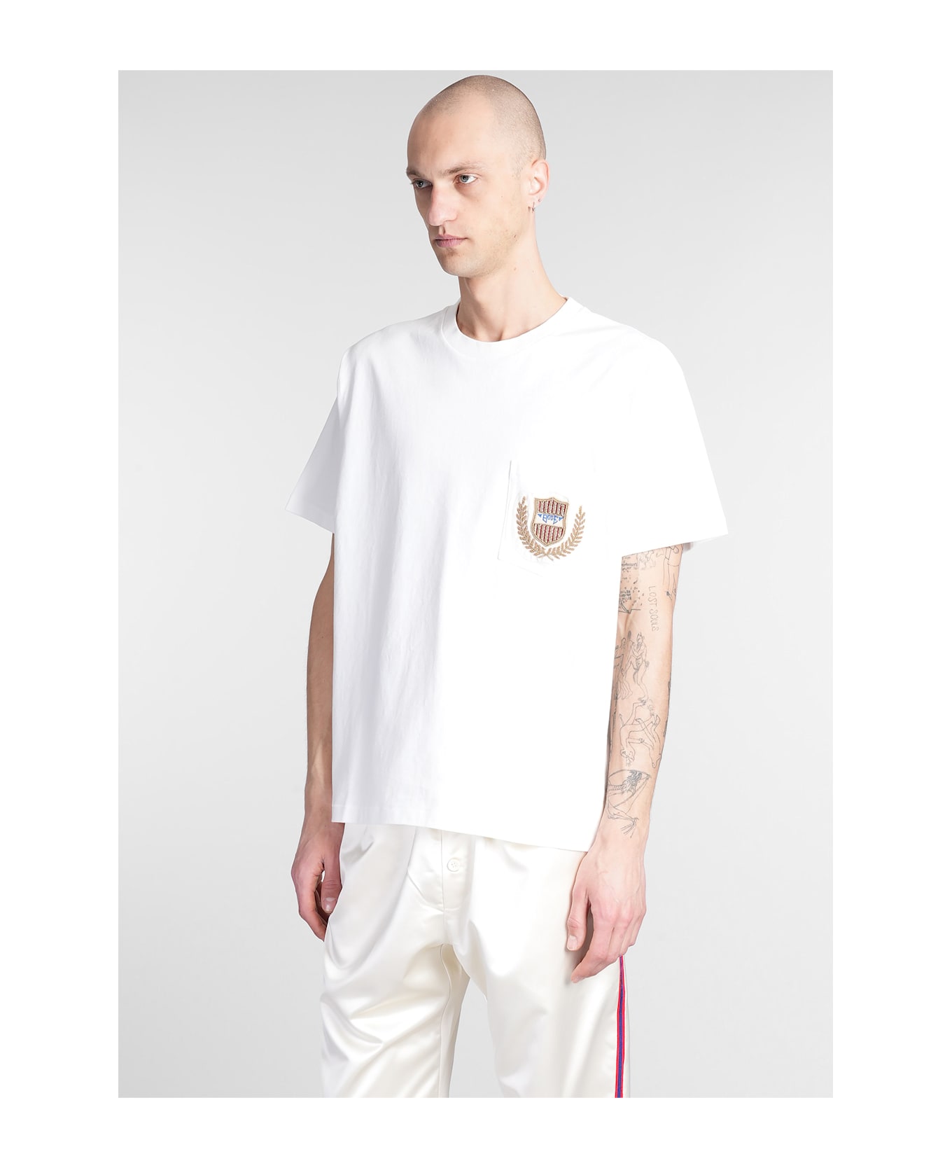 Bode T-shirt In White Cotton - white