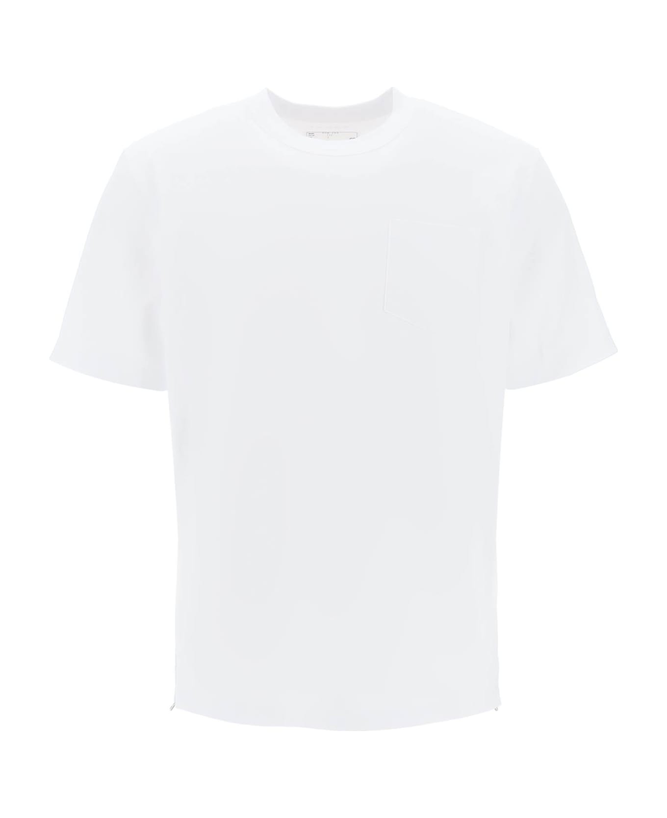 Sacai Side Zip T-shirt - WHITE (White)