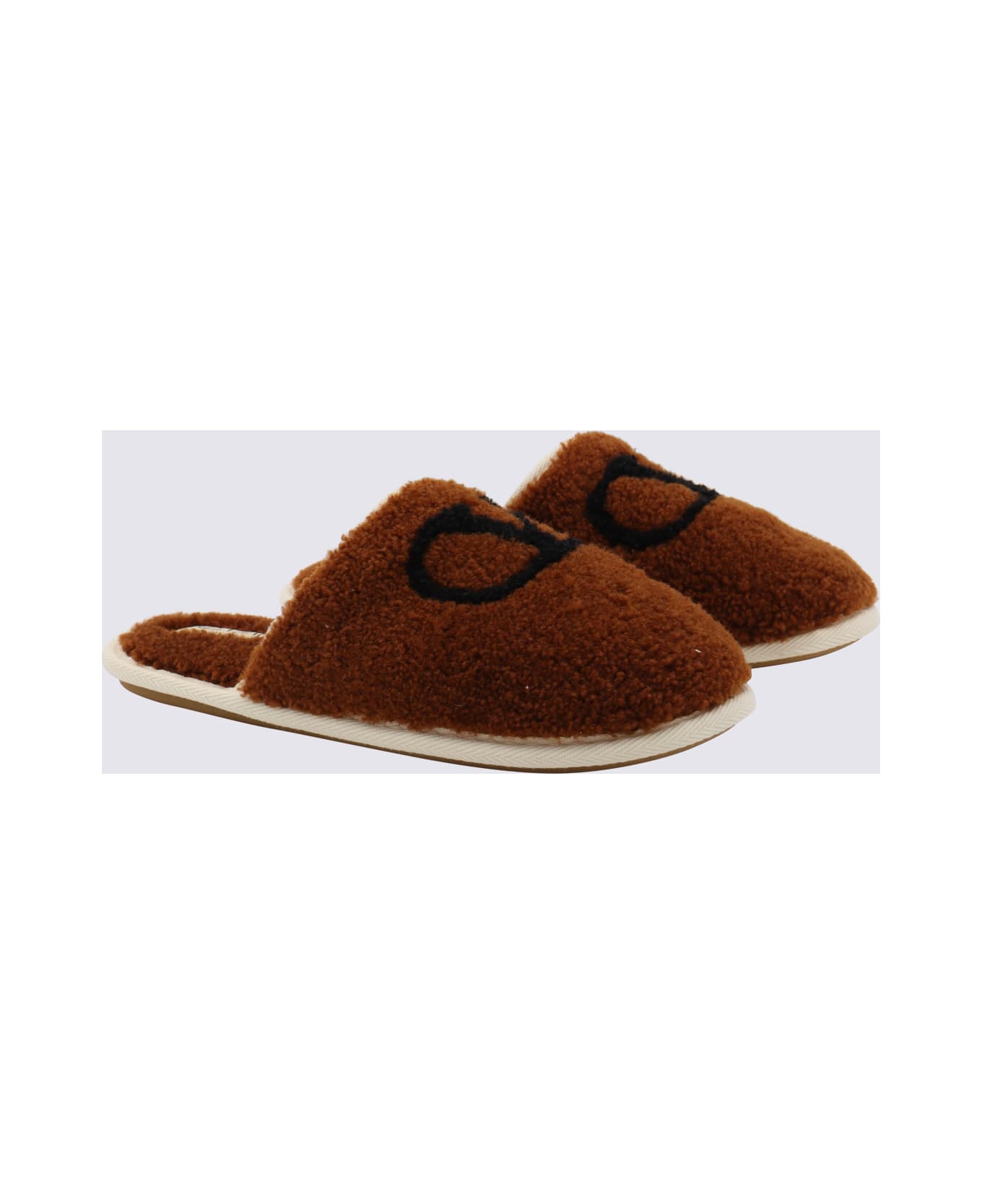 Valentino Garavani Brown Flats - TOBACCO