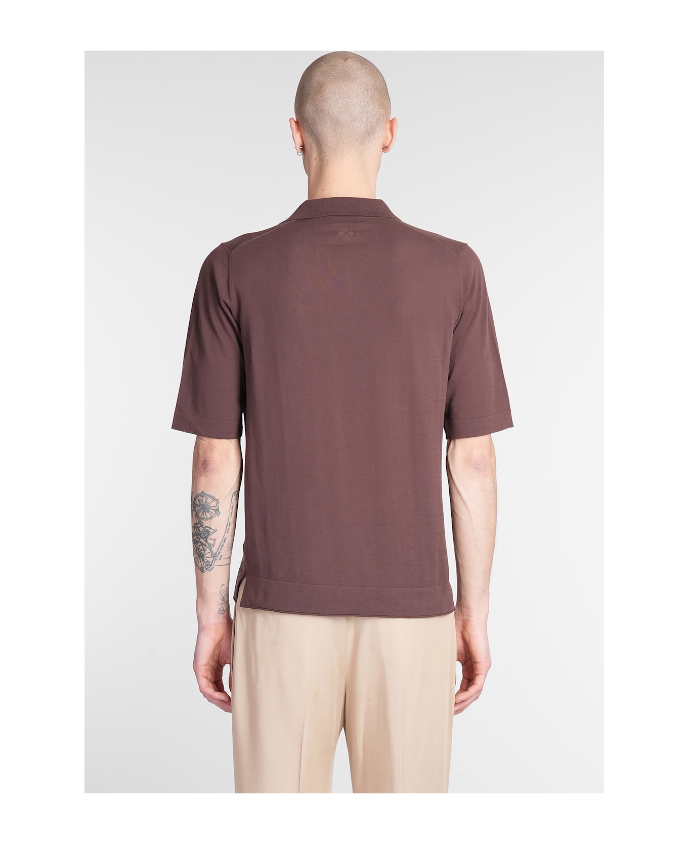 Ballantyne Polo In Brown Cotton - brown