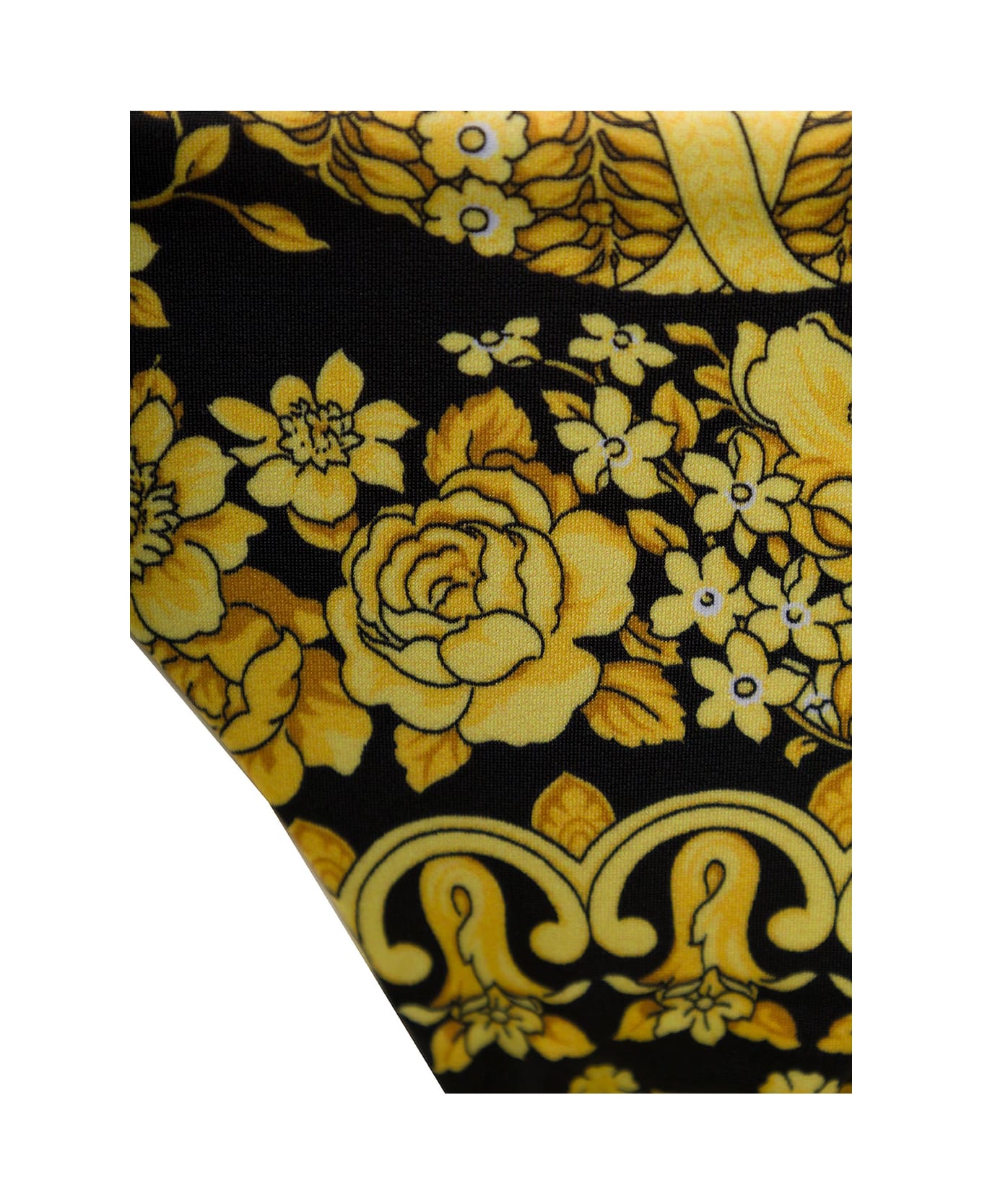 Versace Woman Technical Fabric Barocco Print Slip - Yellow