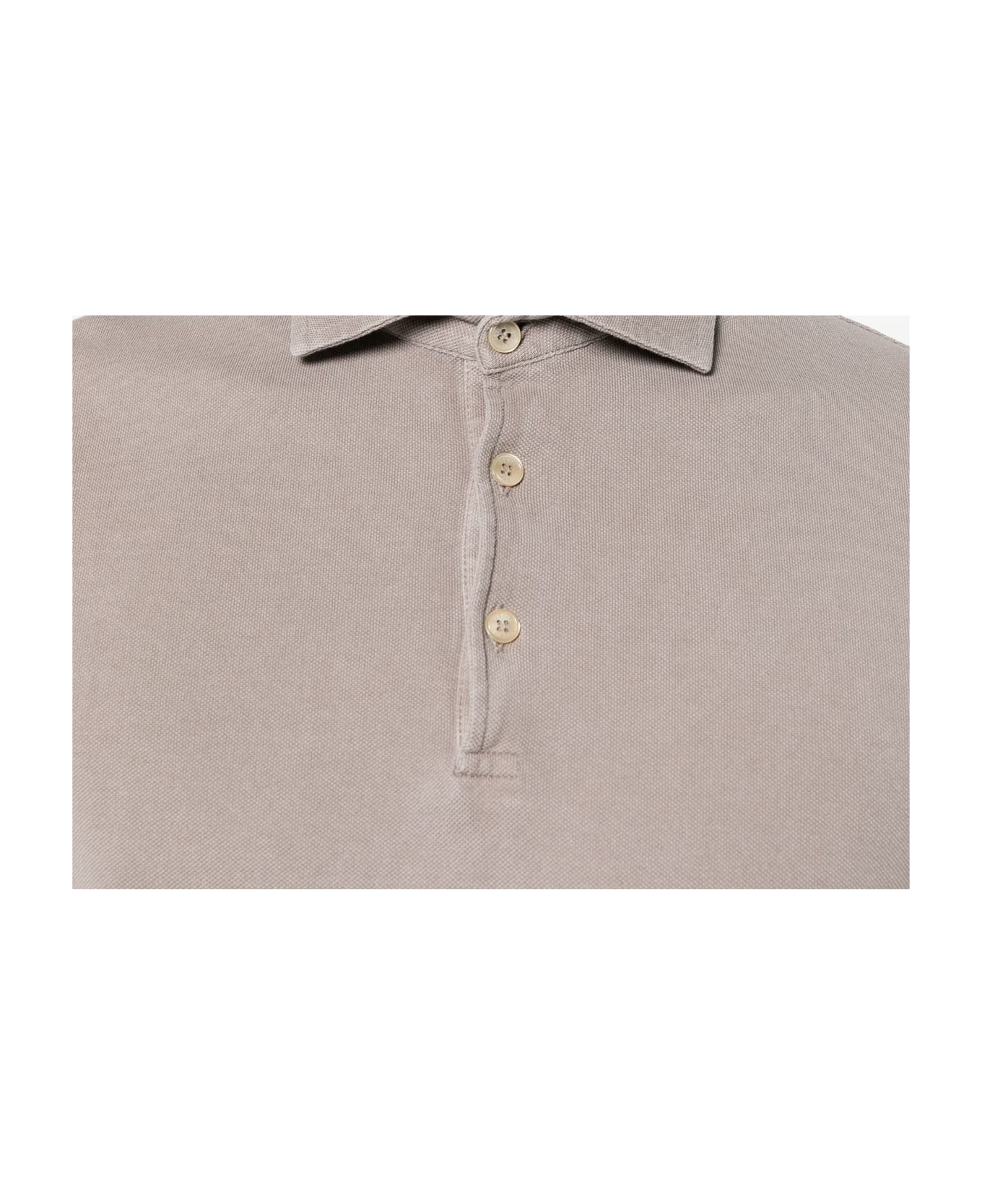 Fedeli Brown Cotton Polo Shirt - Brown