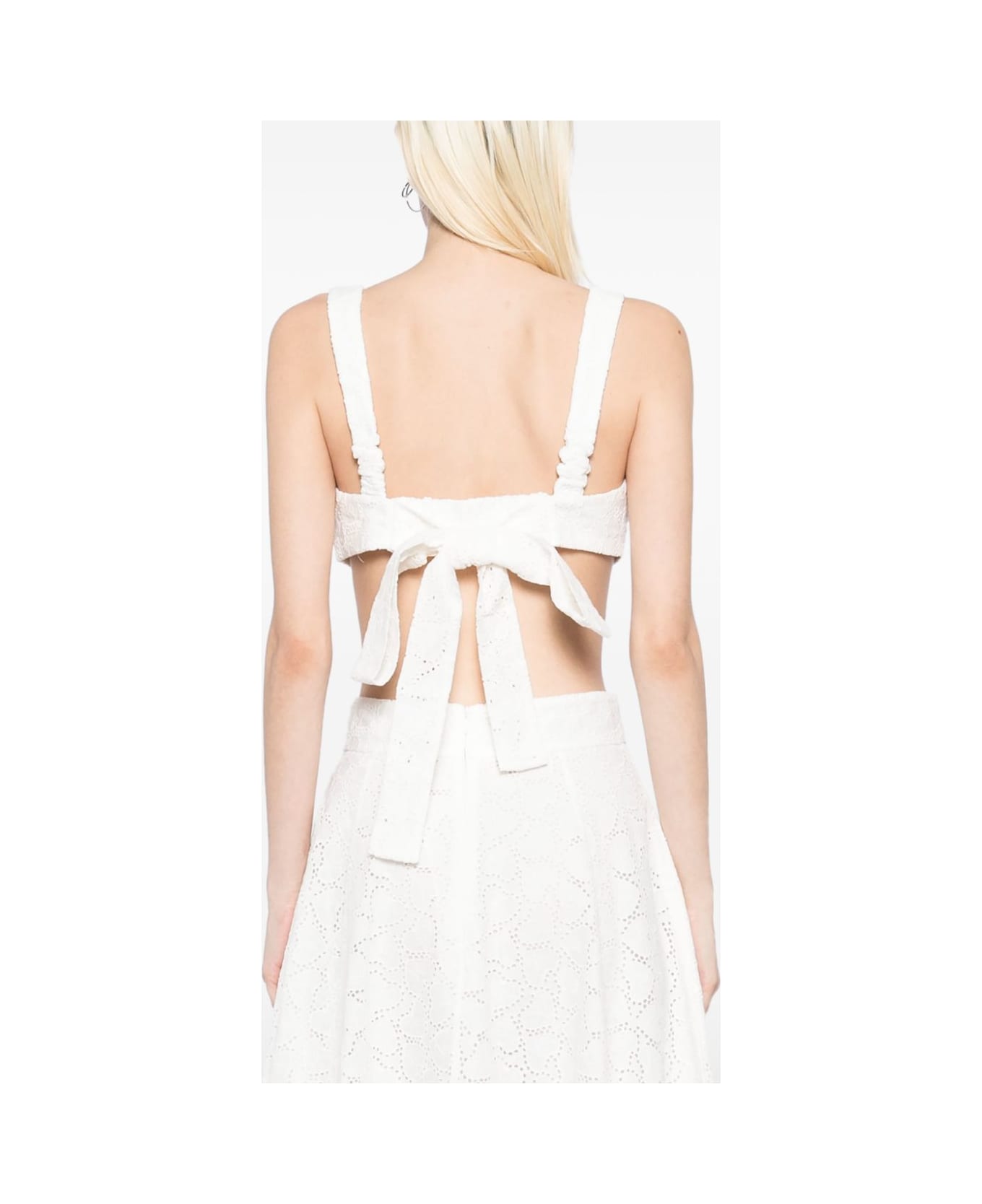 Zimmermann Crush Cotton Bralette - White