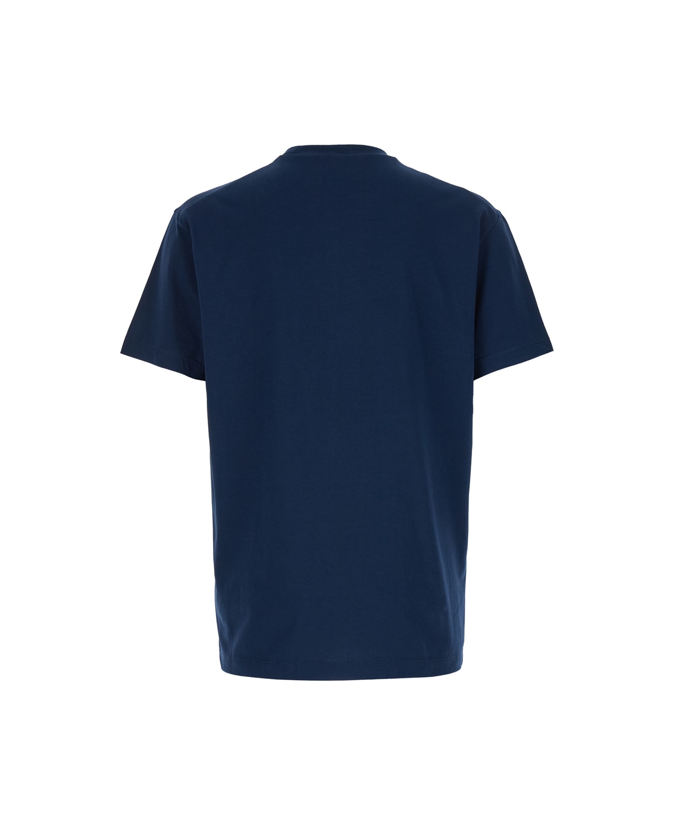 Dsquared2 Blue Crewneck T-shirt Witrh Screaming Maple In Cotton Man - Blu