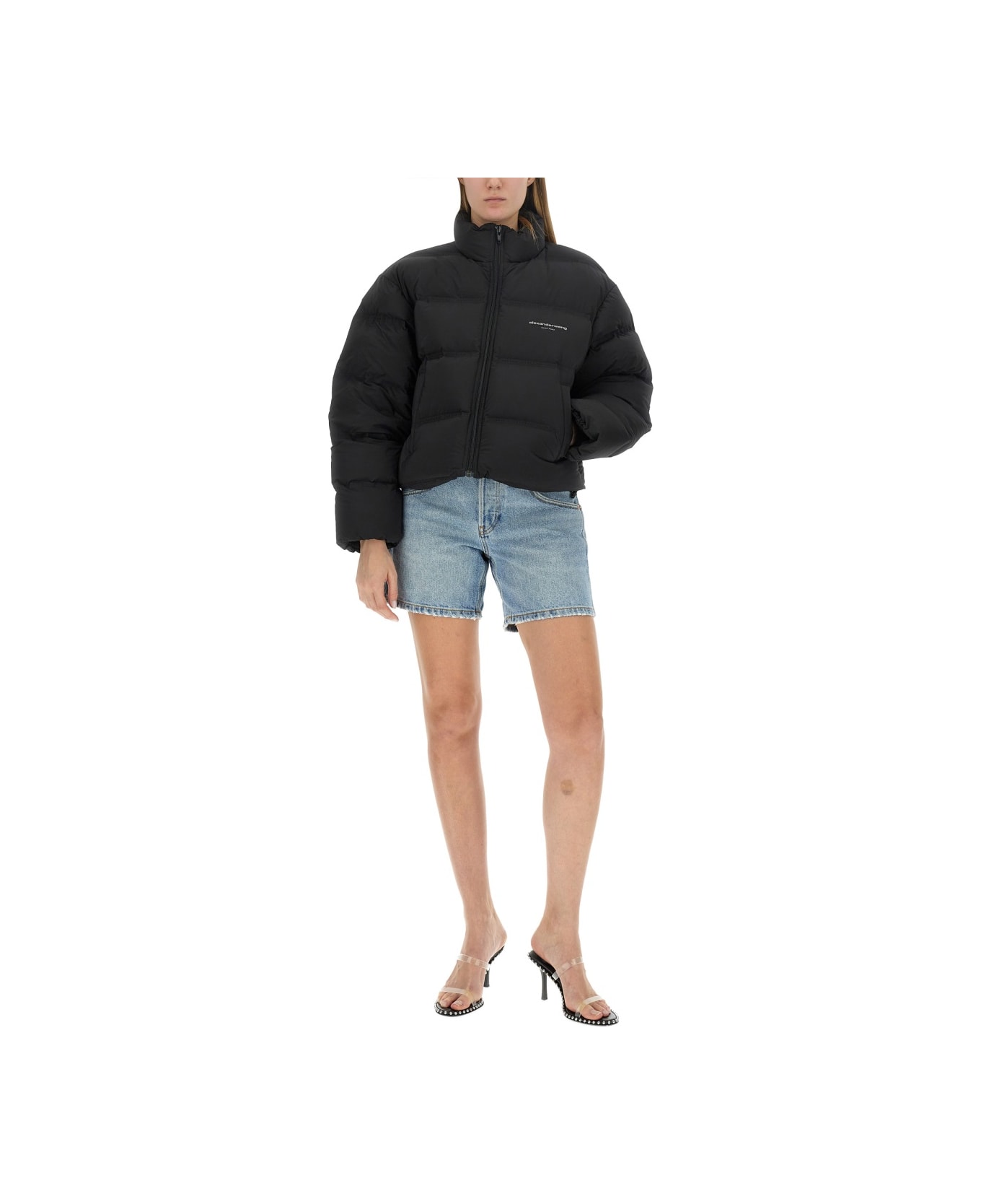 Alexander Wang Cropped Jacket With Logo | italist