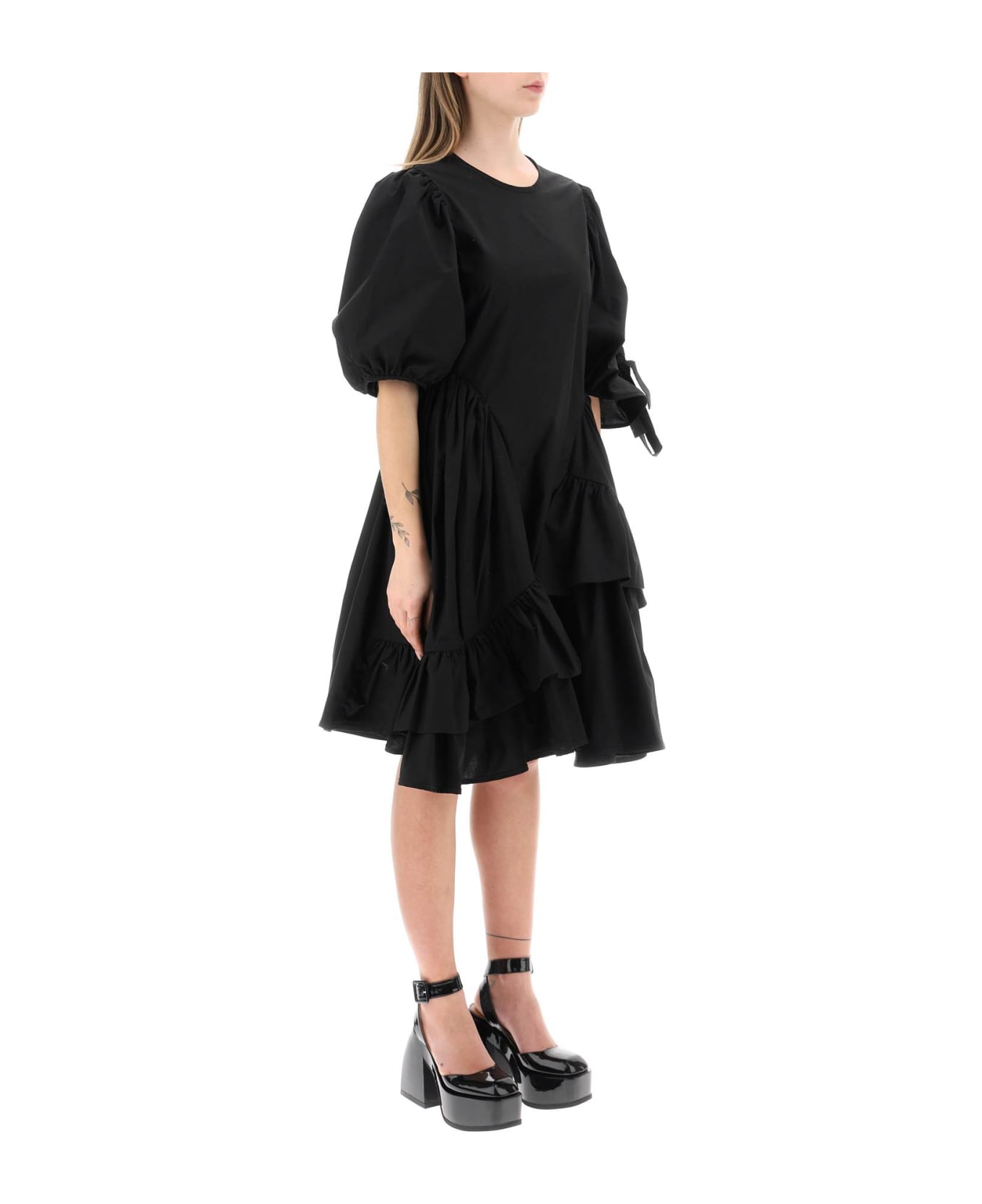 Cecilie Bahnsen 'danita' Poplin Cotton Dress - BLACK (Black) ワンピース＆ドレス