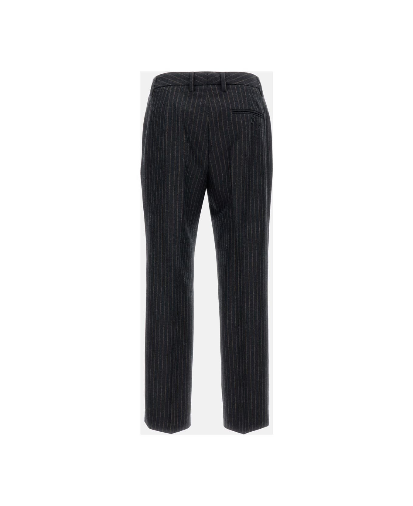 Alberto Biani Franca Pinstriped Trousers - Black