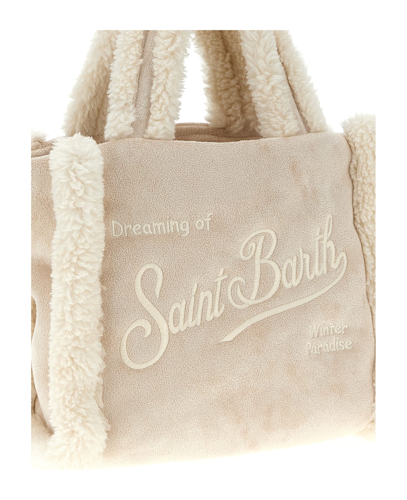 MC2 Saint Barth 
vanity Shearling
 Mini Handbag - Beige