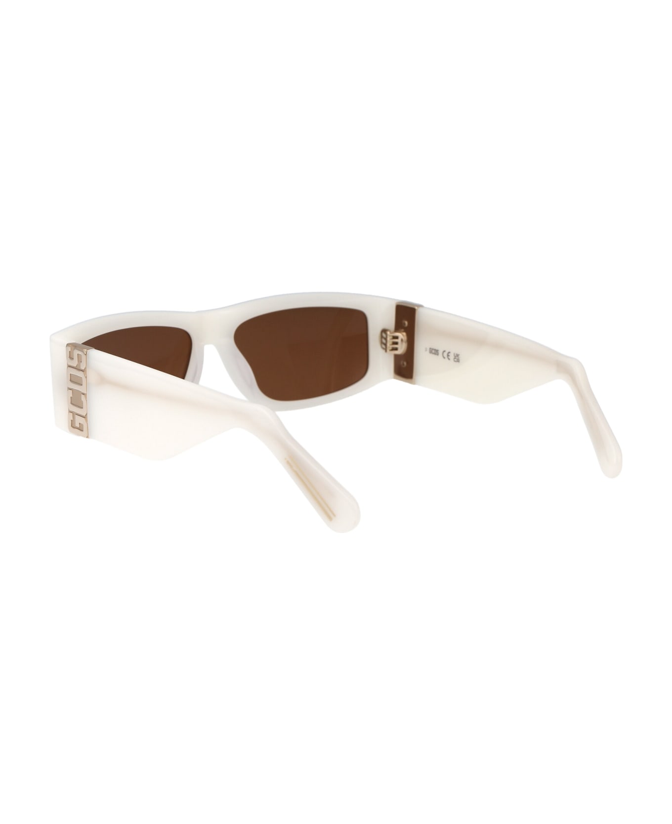 GCDS Gd0037 Sunglasses - 21E Bianco/Marrone サングラス