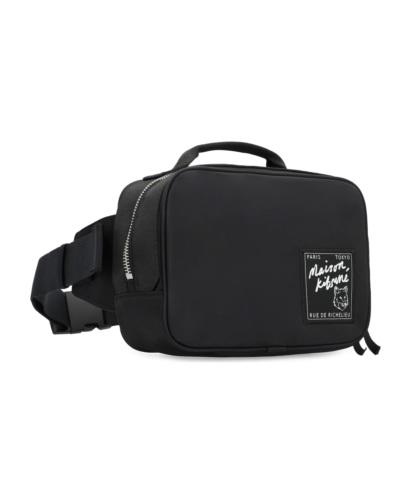 Maison Kitsuné The Traveller Nylon Belt Bag - black