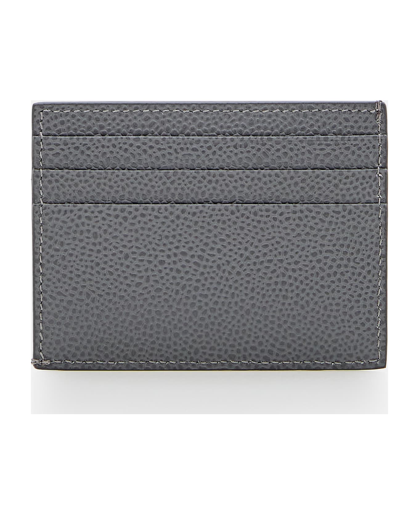 Thom Browne Grey Leather Card Case - Thom Browne - Grey