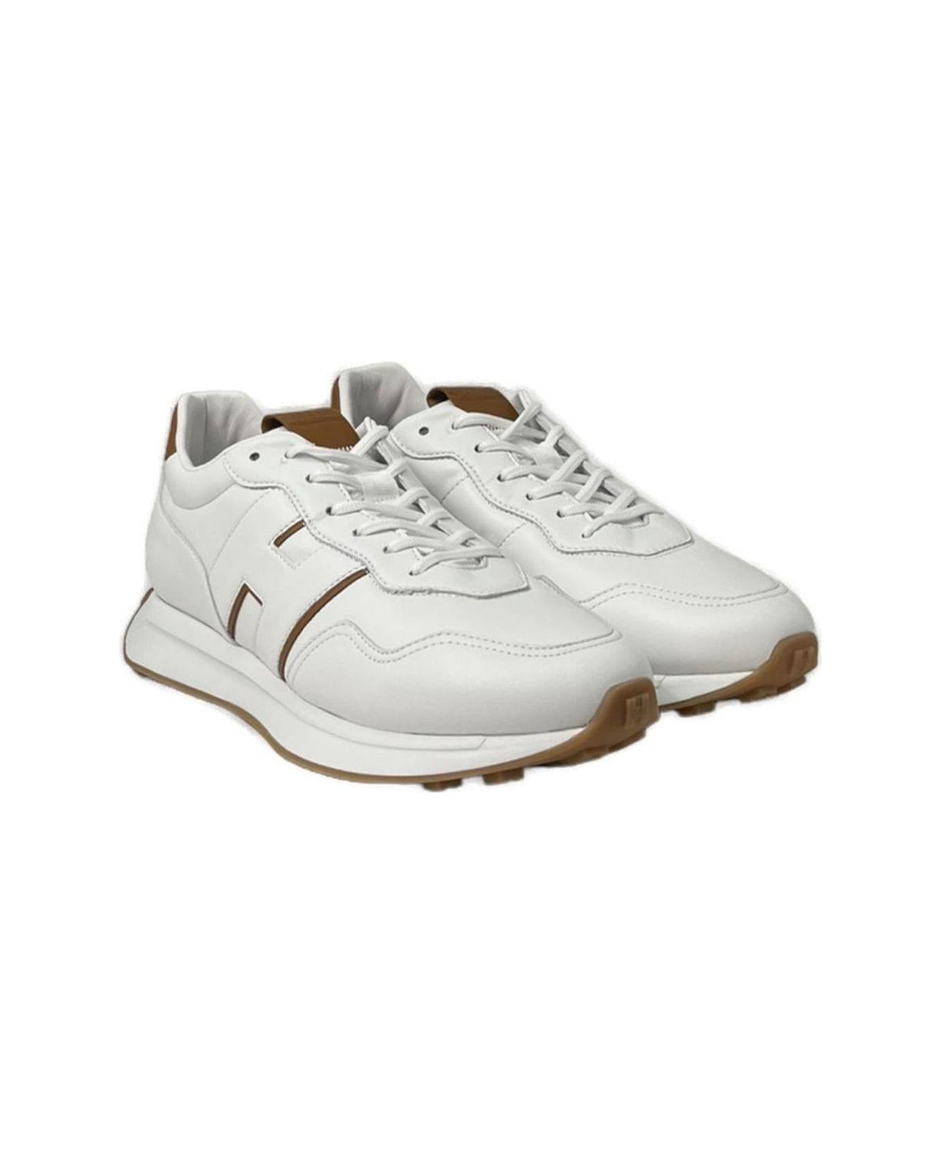Hogan H601 Leather Sneakers - White