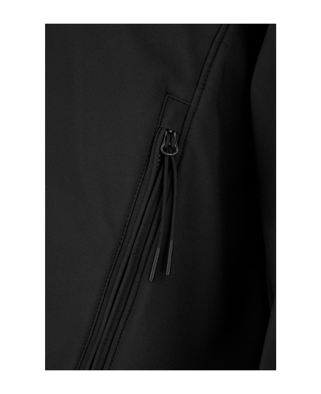 C.P. Company Black Stretch Polyester Jacket - BLACK