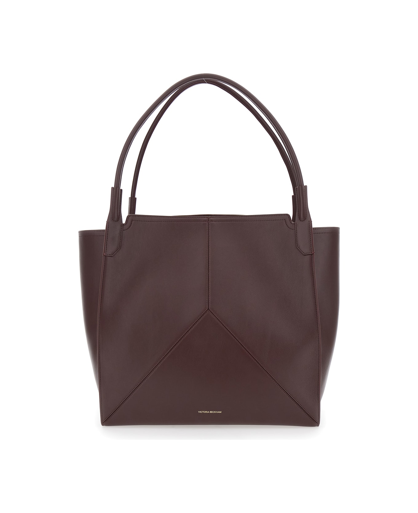 Victoria Beckham 
victoria
 Bordeaux Handbag With V Stitching On The Front And Embossed Logo Lettering On The Front In Leather Woman - Bordeaux
