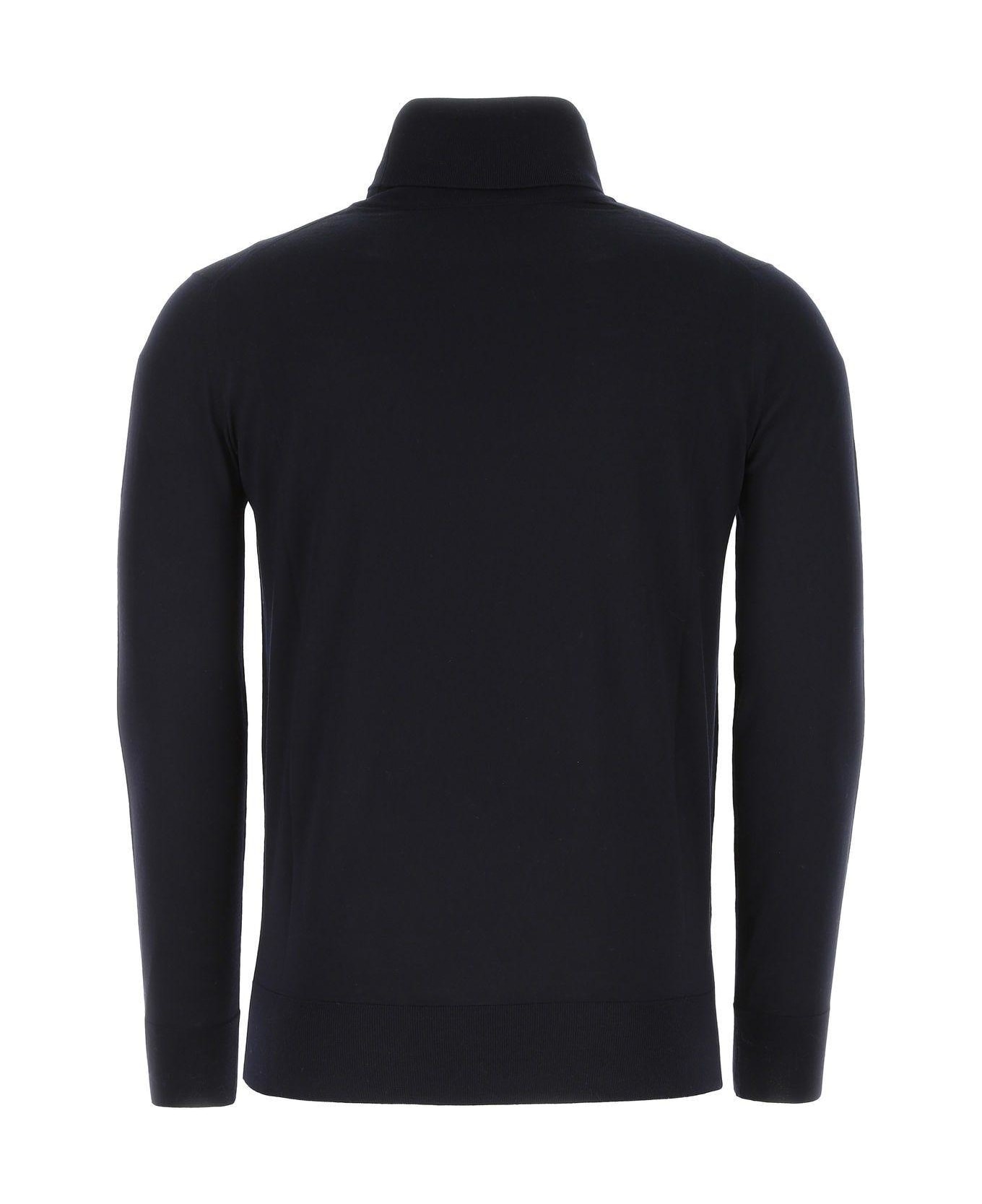 Loro Piana Midnight Blue Wool Sweater - Total eclipse